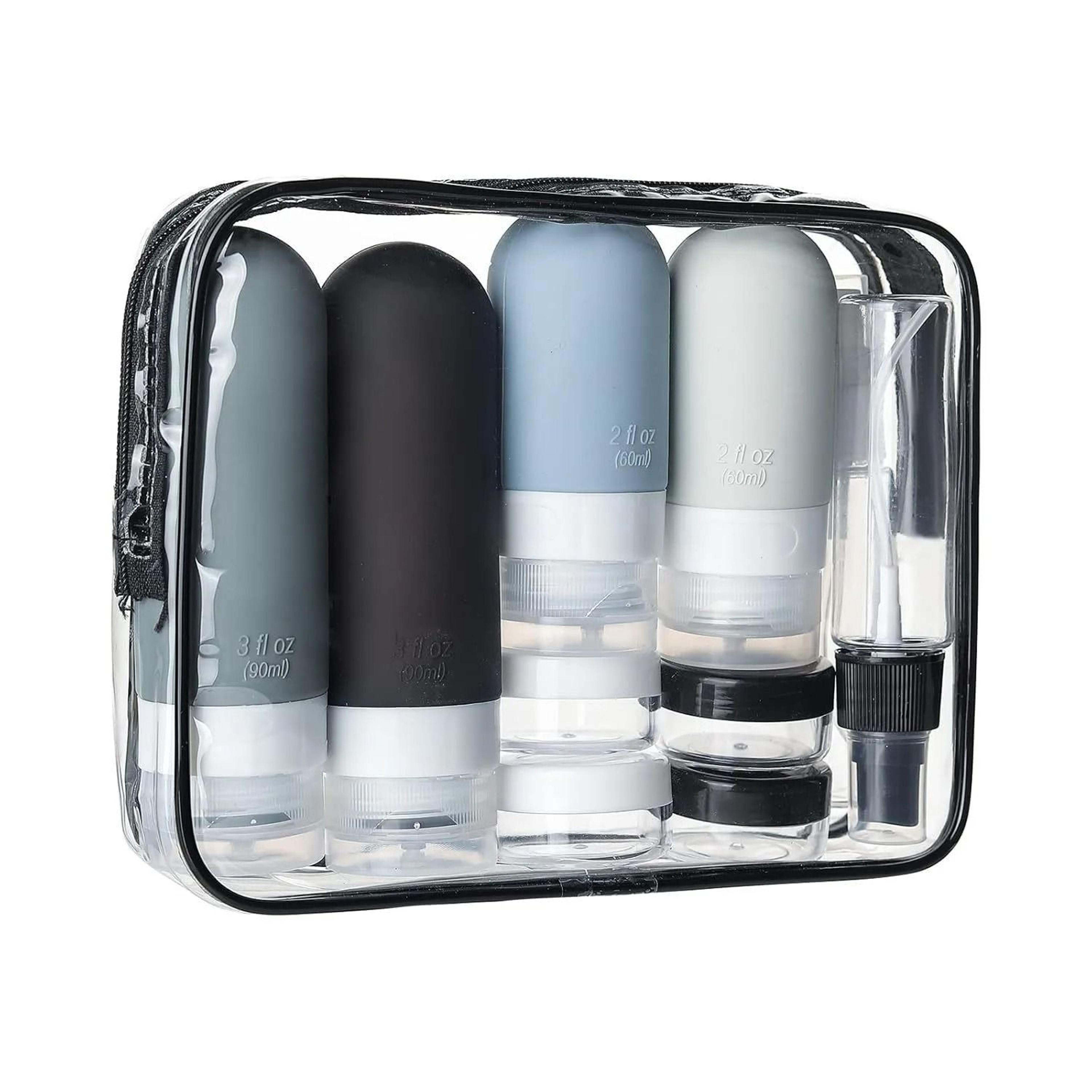 Leak Proof Travel Bottle Set Silicone TSA Approved Toiletry Containers 4 Pack 8