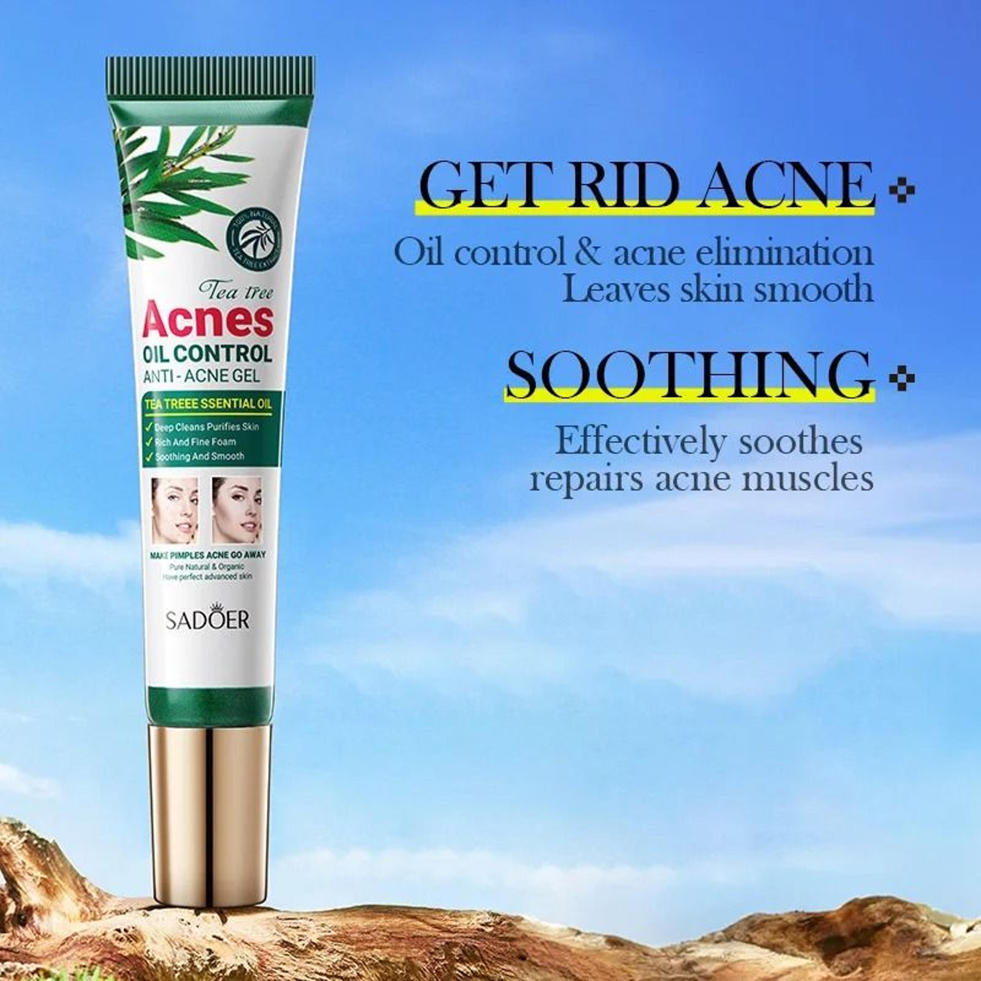 Tea Tree Acne Removing Cream Oil Control Hydrating Facial Gel Skin Care 1
