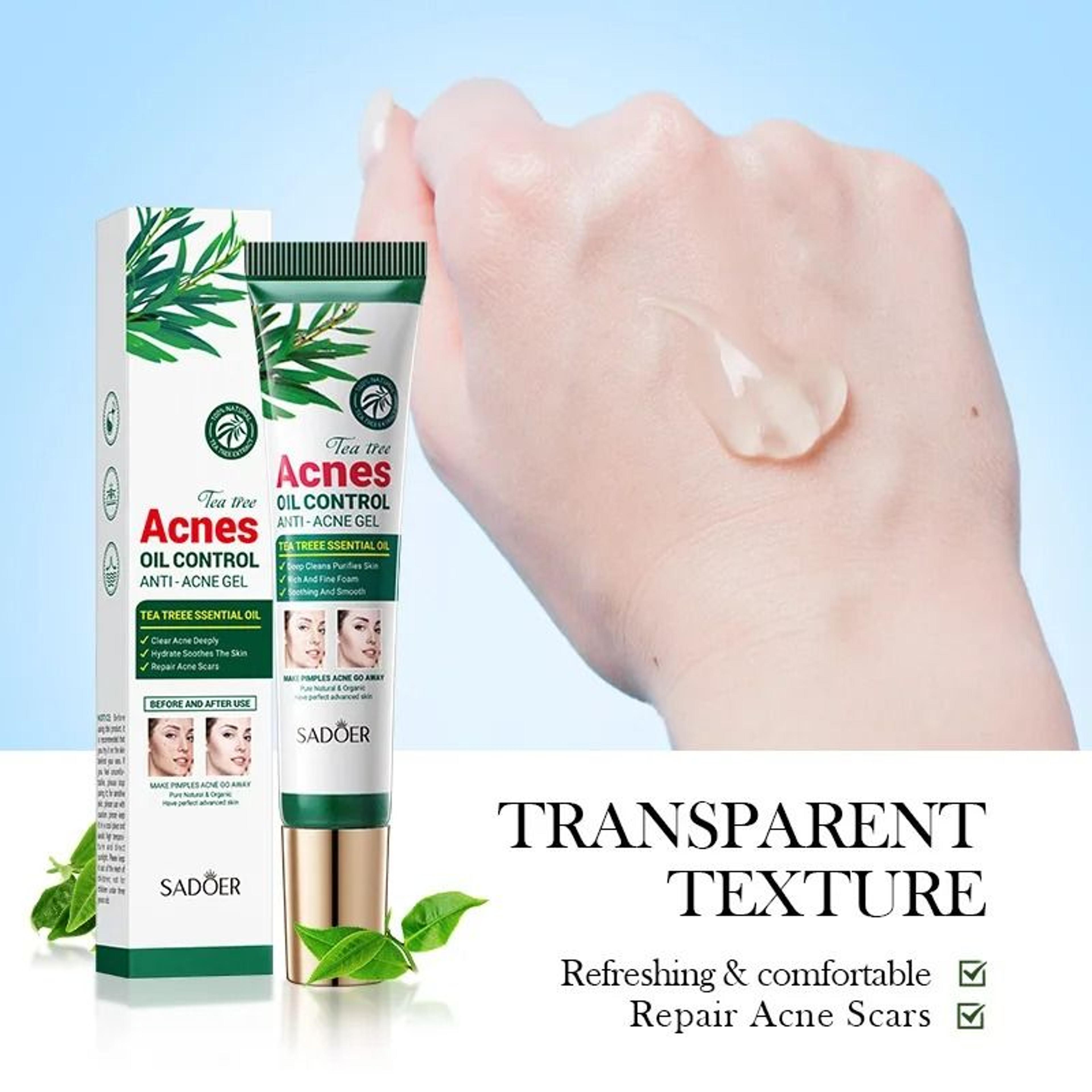 Tea Tree Acne Removing Cream Oil Control Hydrating Facial Gel Skin Care 2