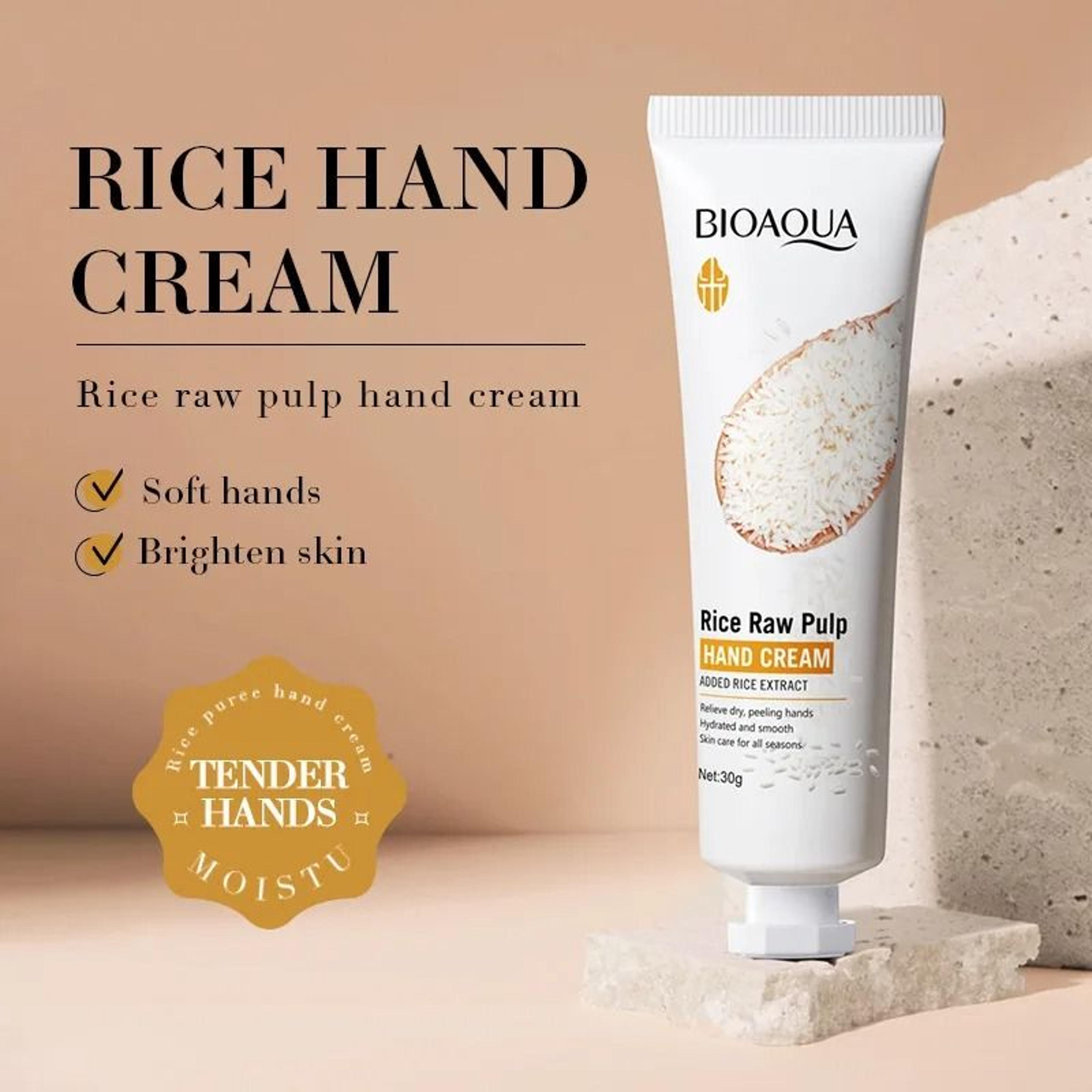 White Rice Hand Cream Moisturizing Nourishing Hydrating Skin Care 30g 1