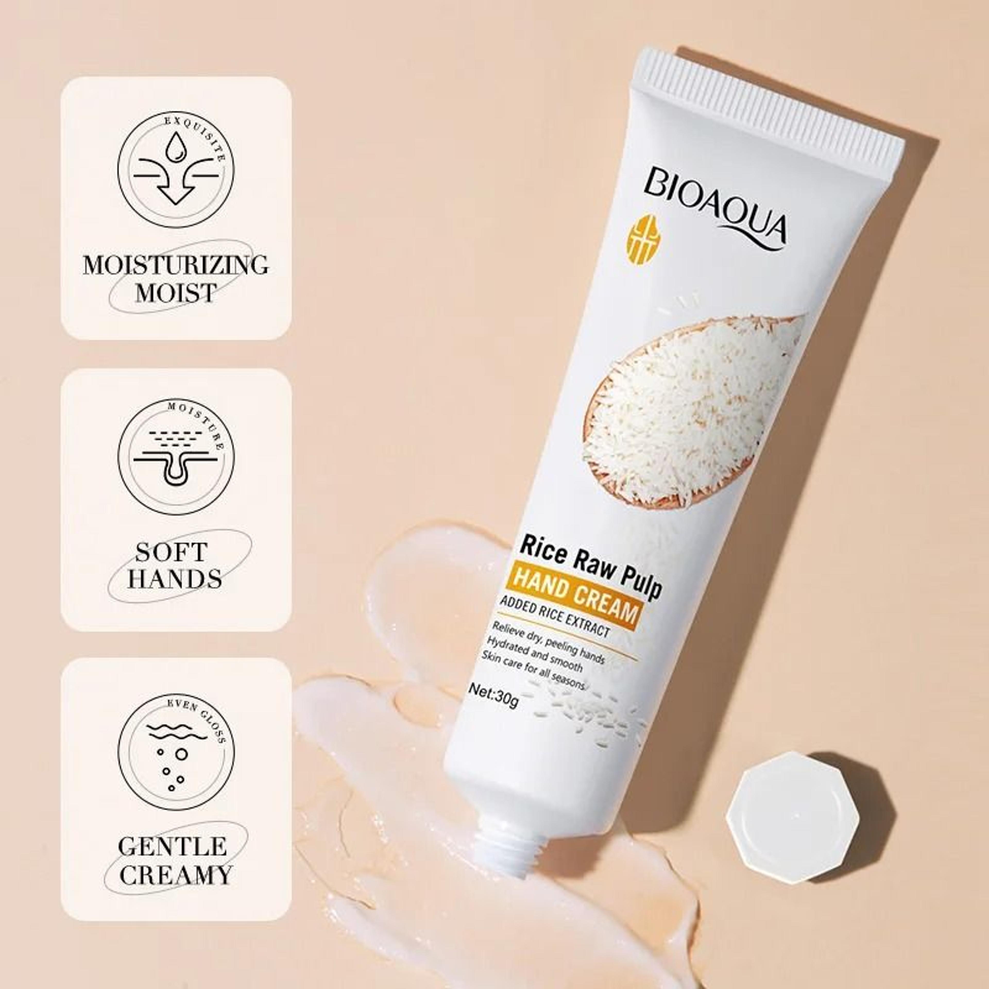 White Rice Hand Cream Moisturizing Nourishing Hydrating Skin Care 30g 2