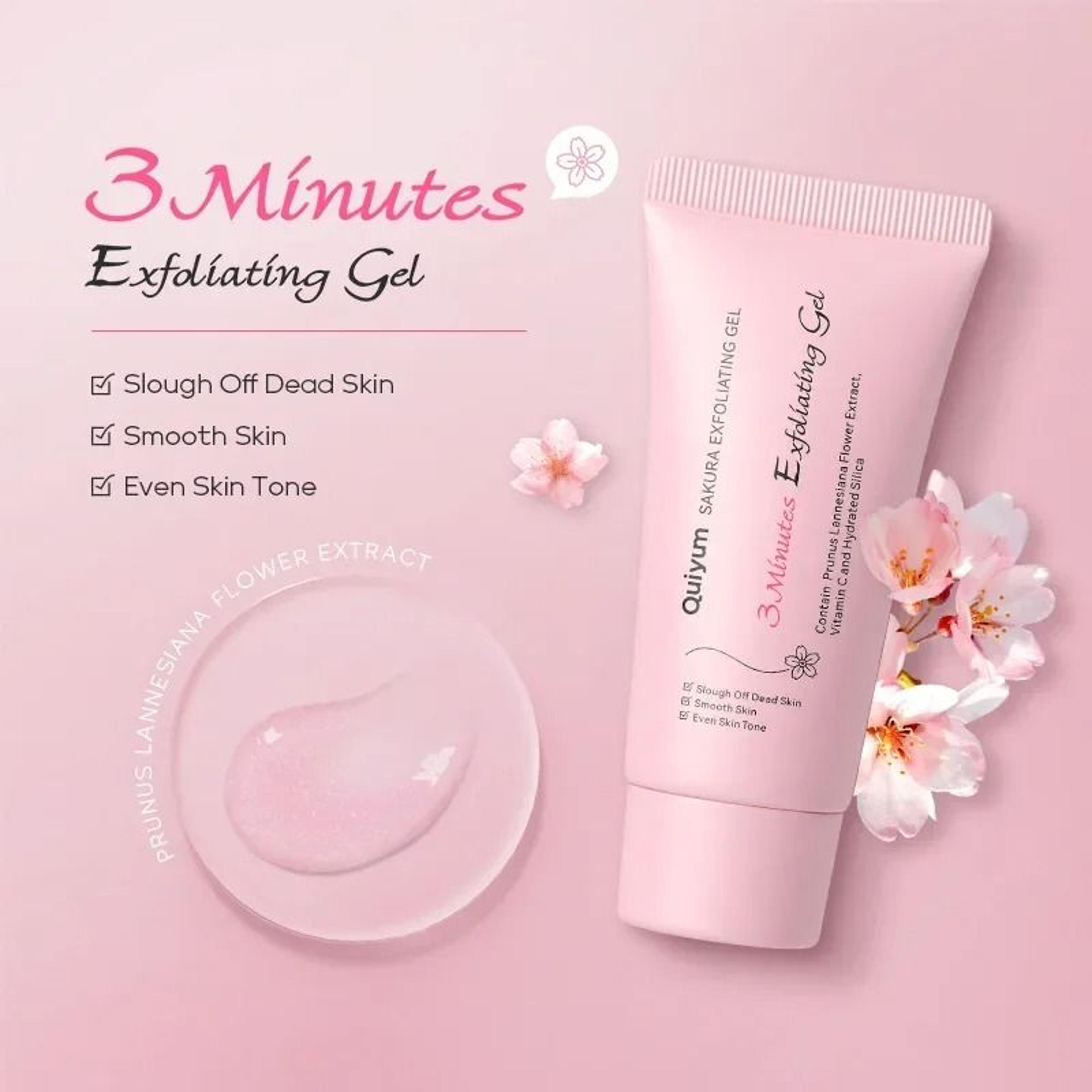 Sakura Exfoliating Peeling Gel Moisturizing Nourishing Facial Scrub Skin Care 2