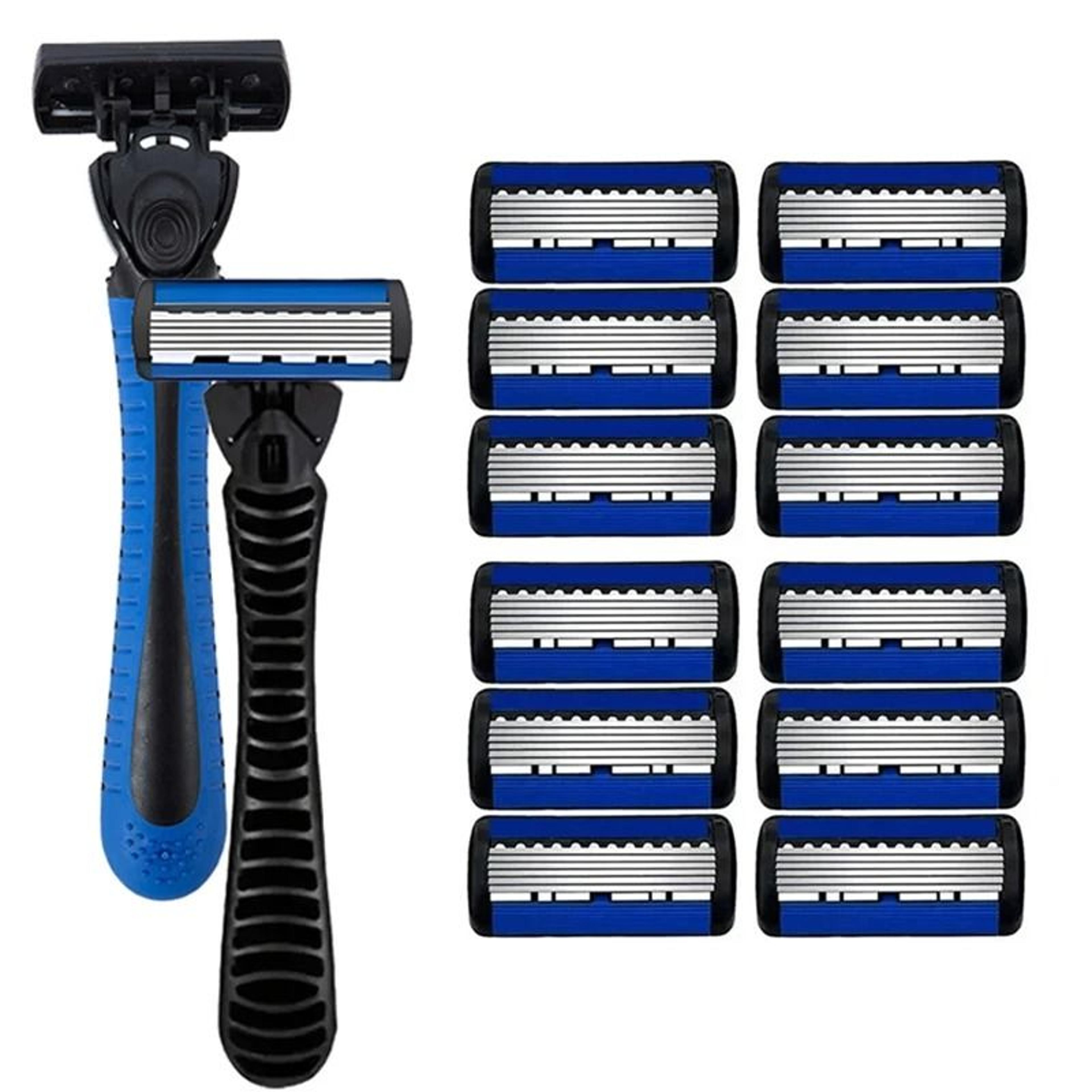 Six Layer Razor Blade Mens Stainless Steel Clean Shaving Water Washed Razor 11