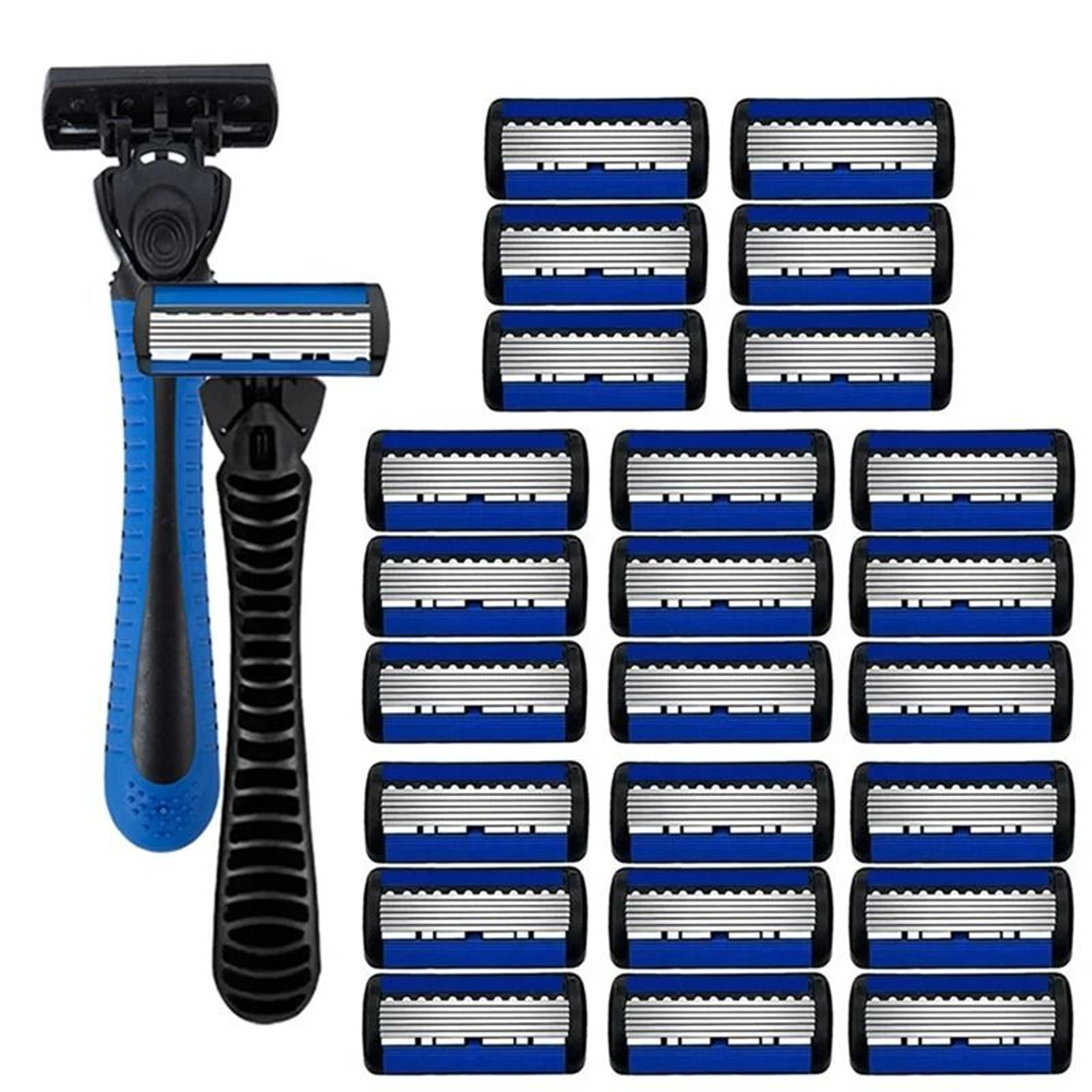 Six Layer Razor Blade Mens Stainless Steel Clean Shaving Water Washed Razor 13