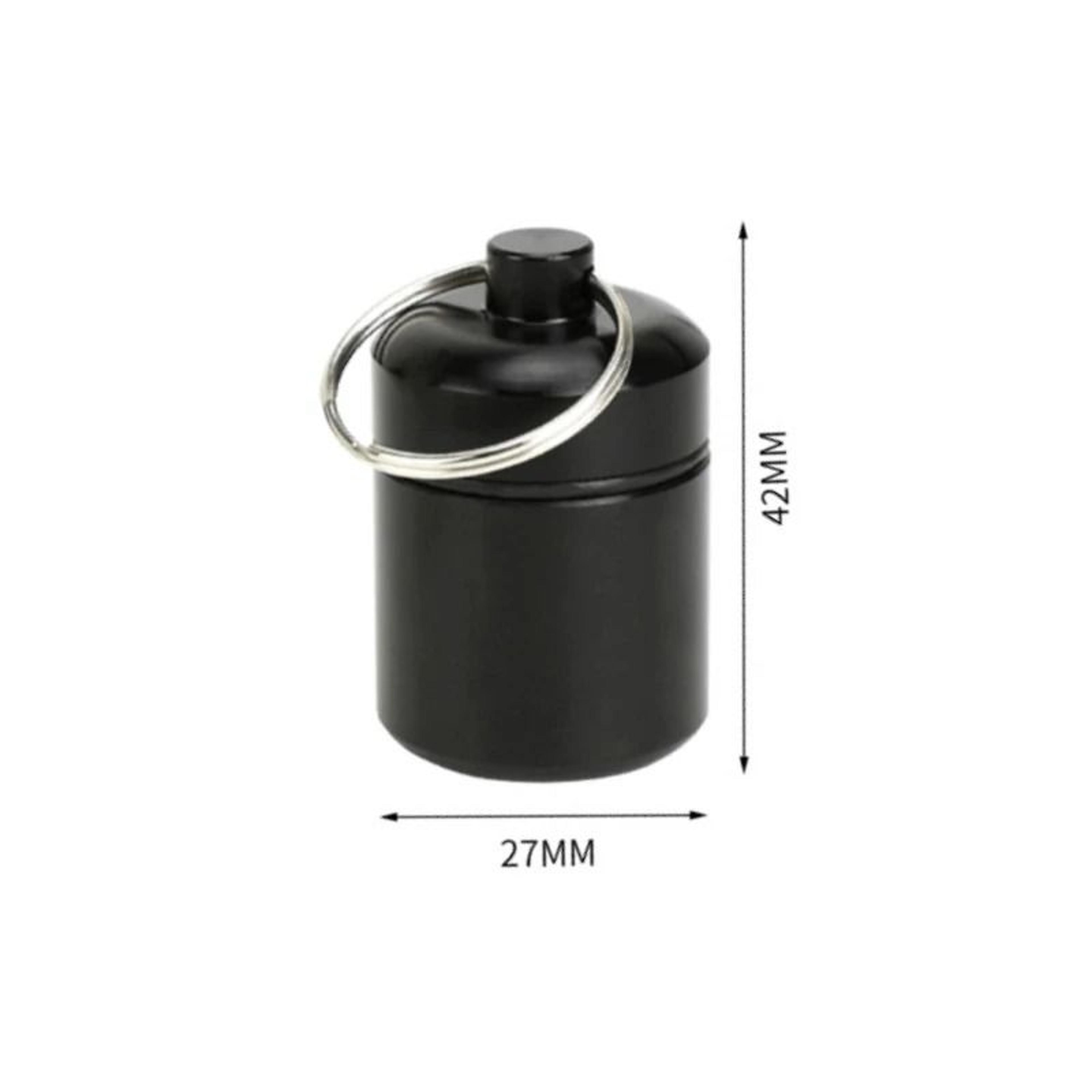 Aluminum Waterproof Pill Box With Secure Seal And Keychain For Vitamins And Medicine 5