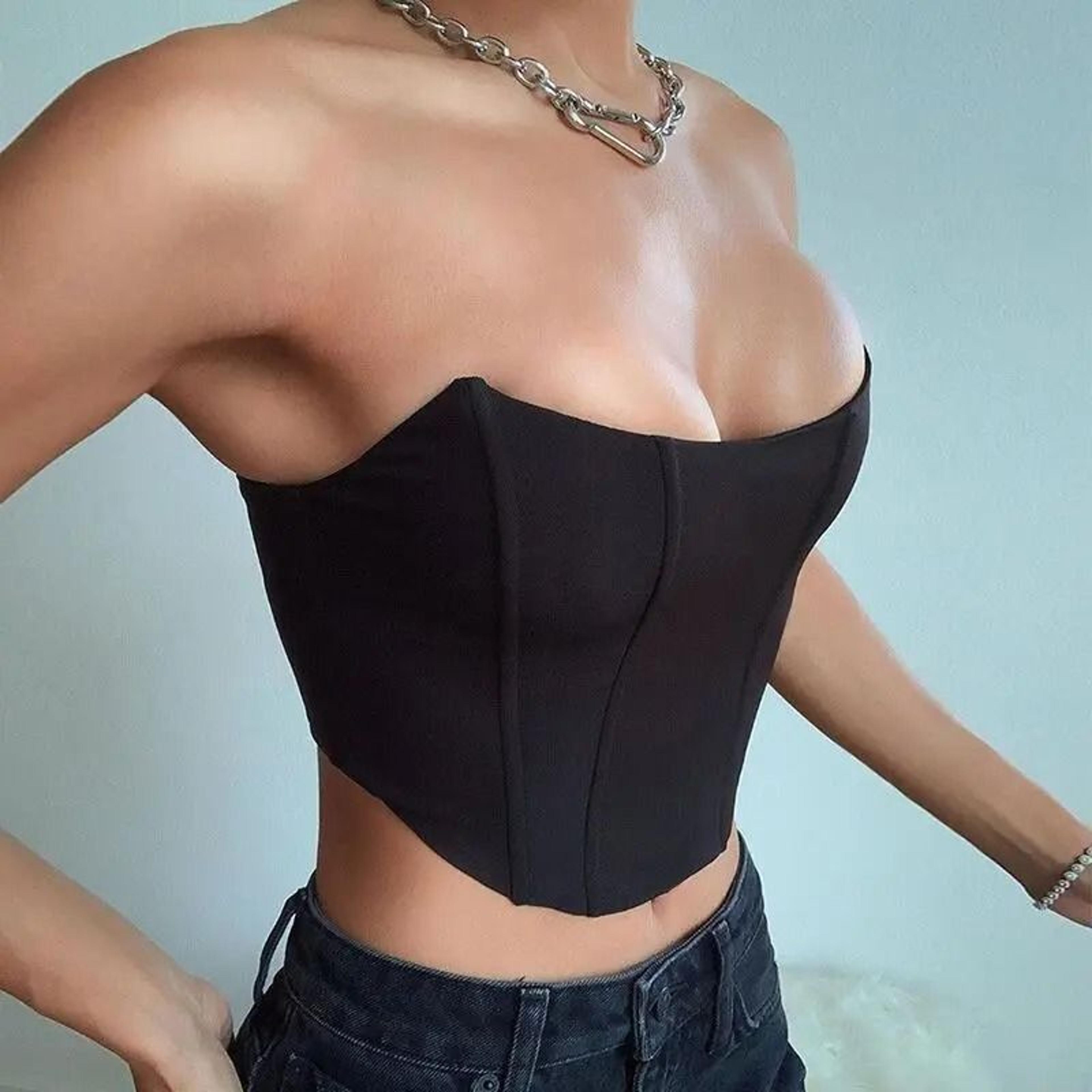 Sleeveless Off Shoulder Corset Crop Top Backless Bustier Vest For Women 1