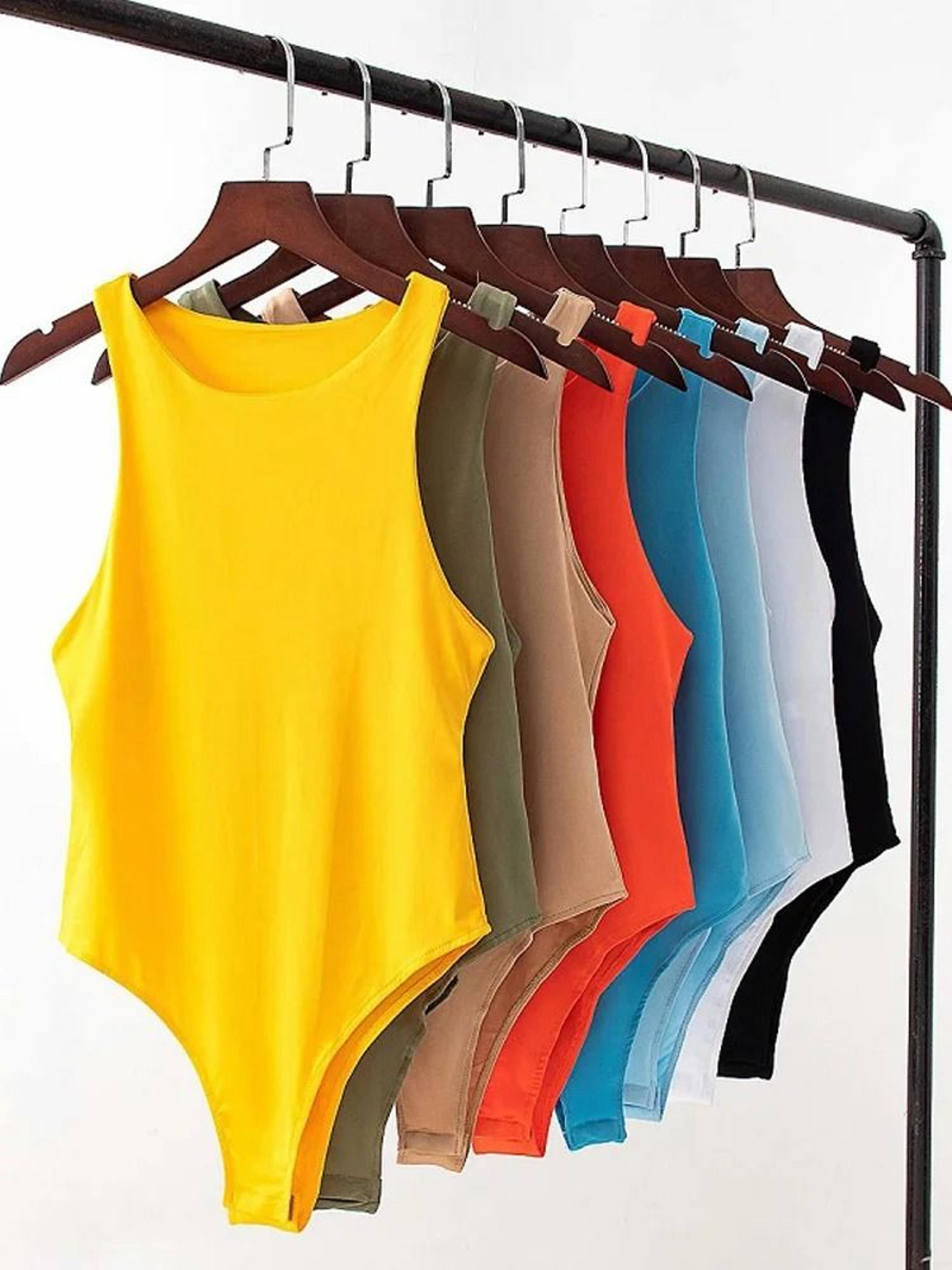 Solid Color Bodycon Womens Bodysuit Slim Fit Short Summer Playsuit 0
