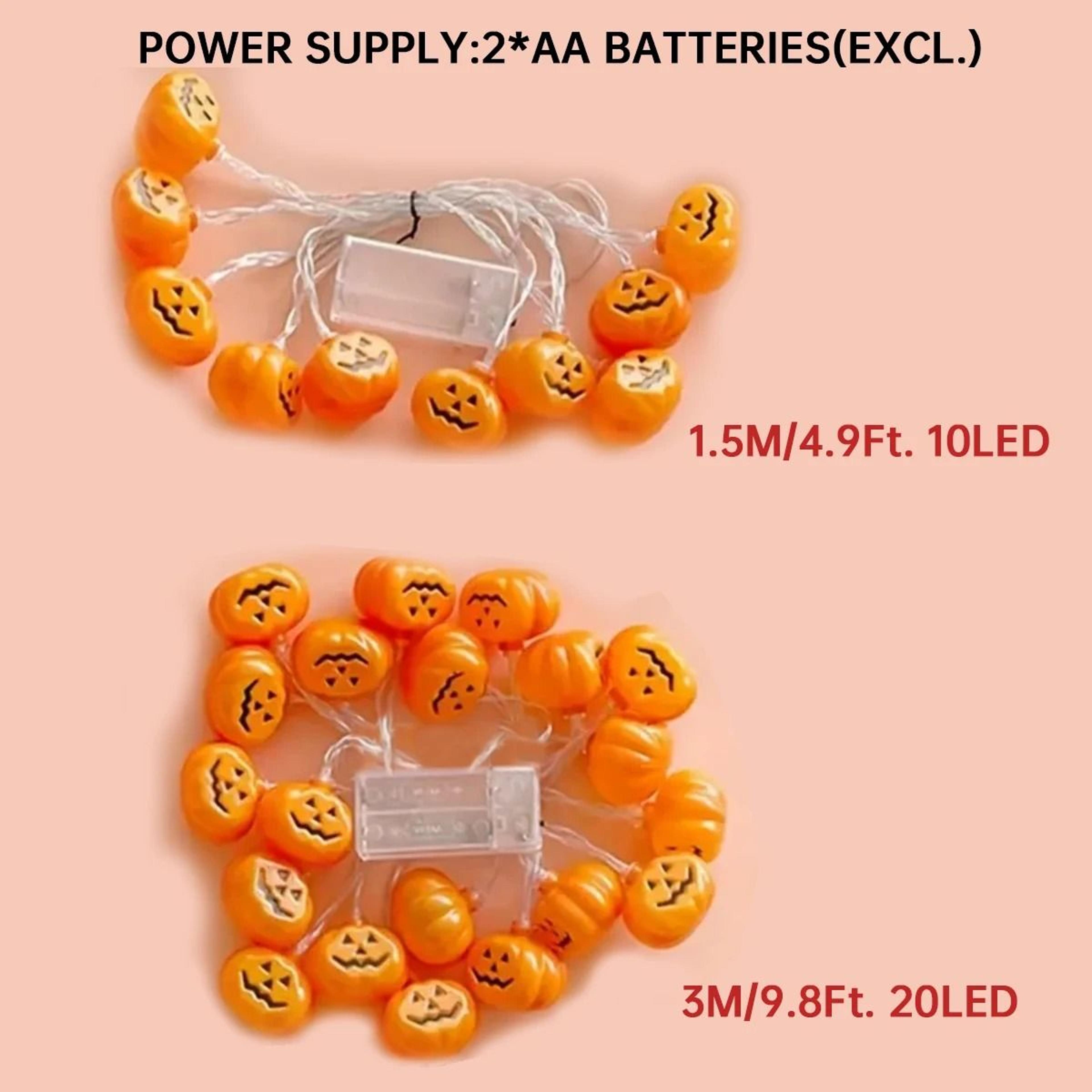 3D Pumpkin LED String Light Battery Powered Halloween Decorative Lamp 10 Or 20 LEDs 5