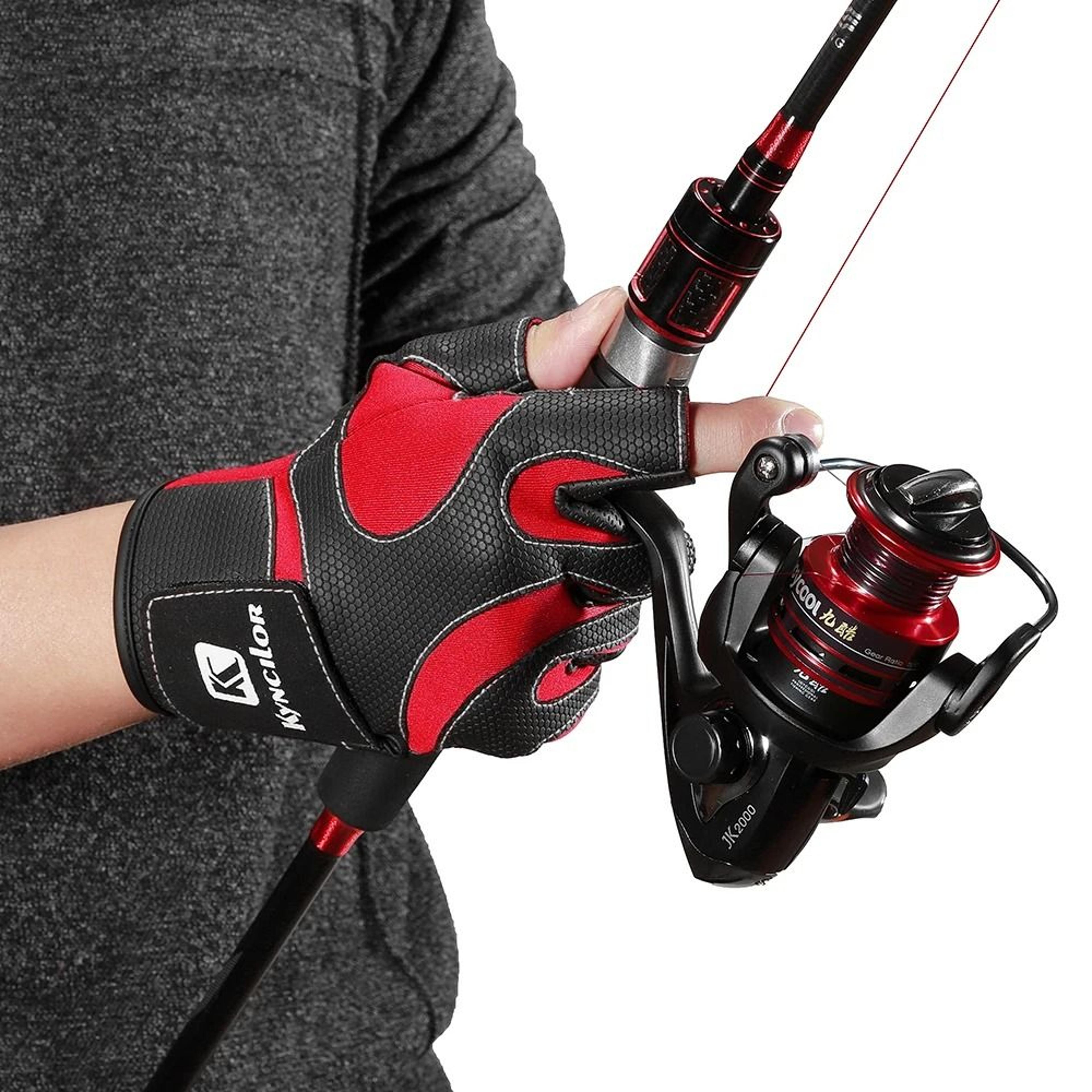 Outdoor Three Finger Fishing Gloves Non Slip Sports Cycling Gloves For Men And Women 3