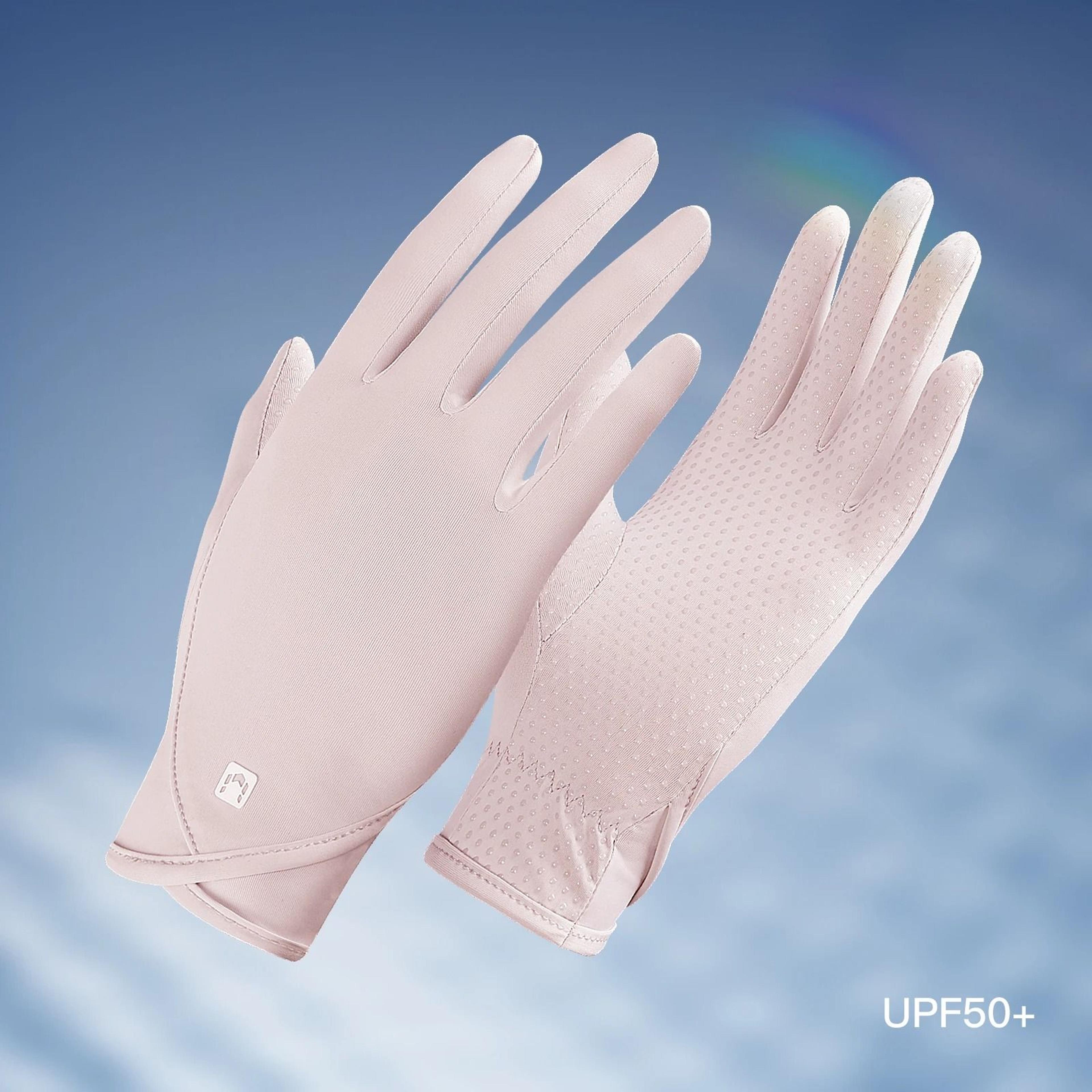 Sunscreen Gloves Thin Ice Silk UV Protection Anti Slip Breathable Driving And Outdoor Gloves 0
