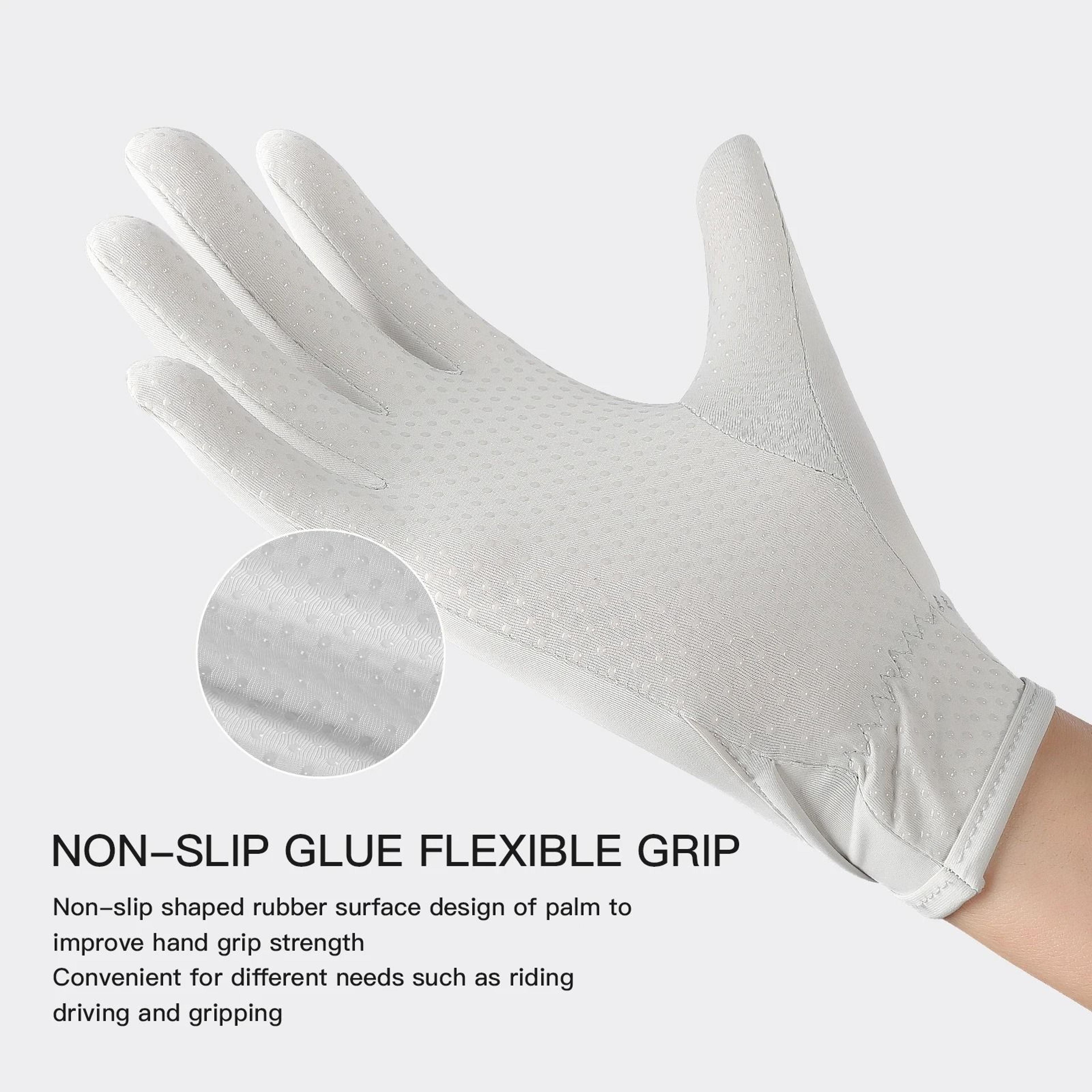 Sunscreen Gloves Thin Ice Silk UV Protection Anti Slip Breathable Driving And Outdoor Gloves 2