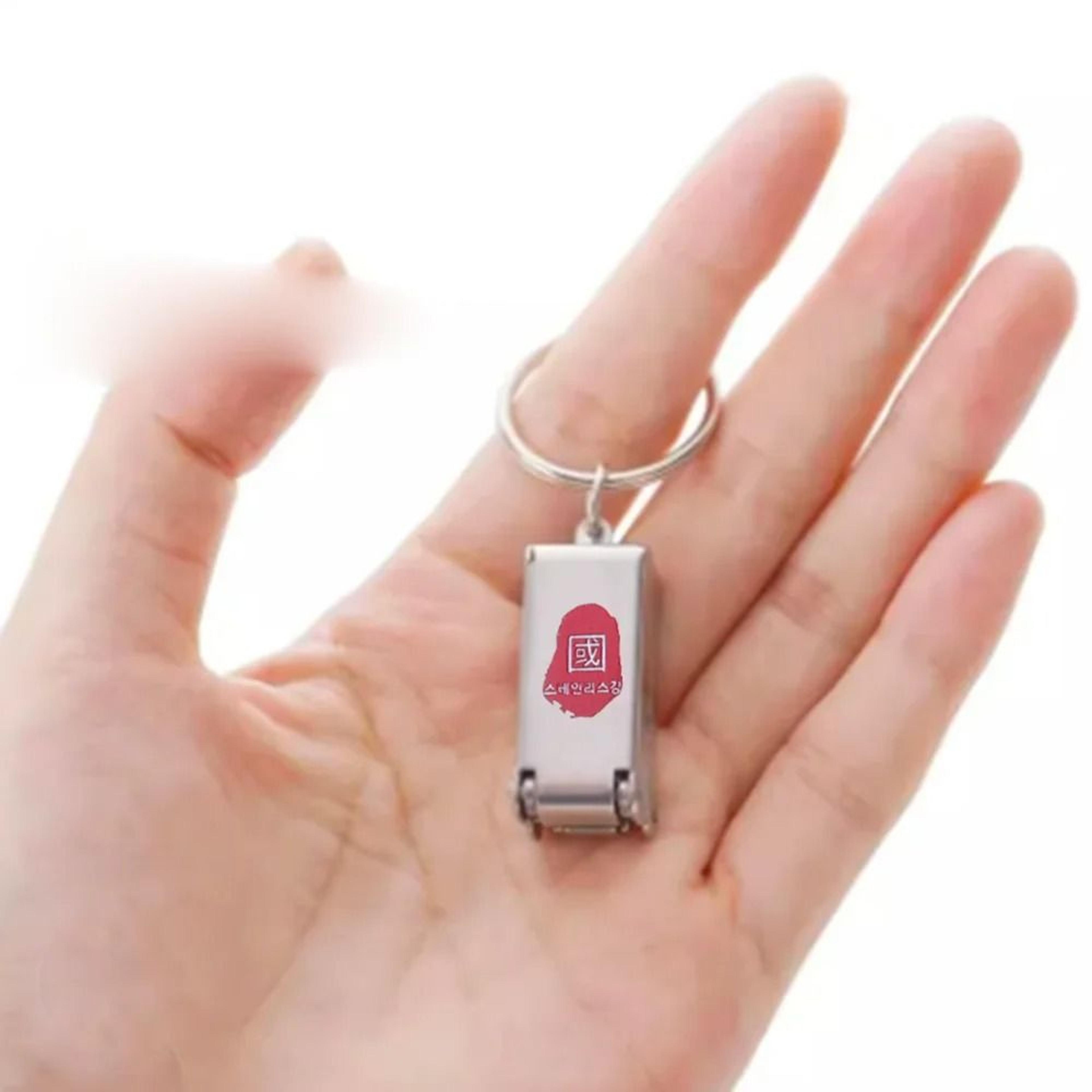 Stainless Steel Folding Pocket Nail Clipper Keychain 5