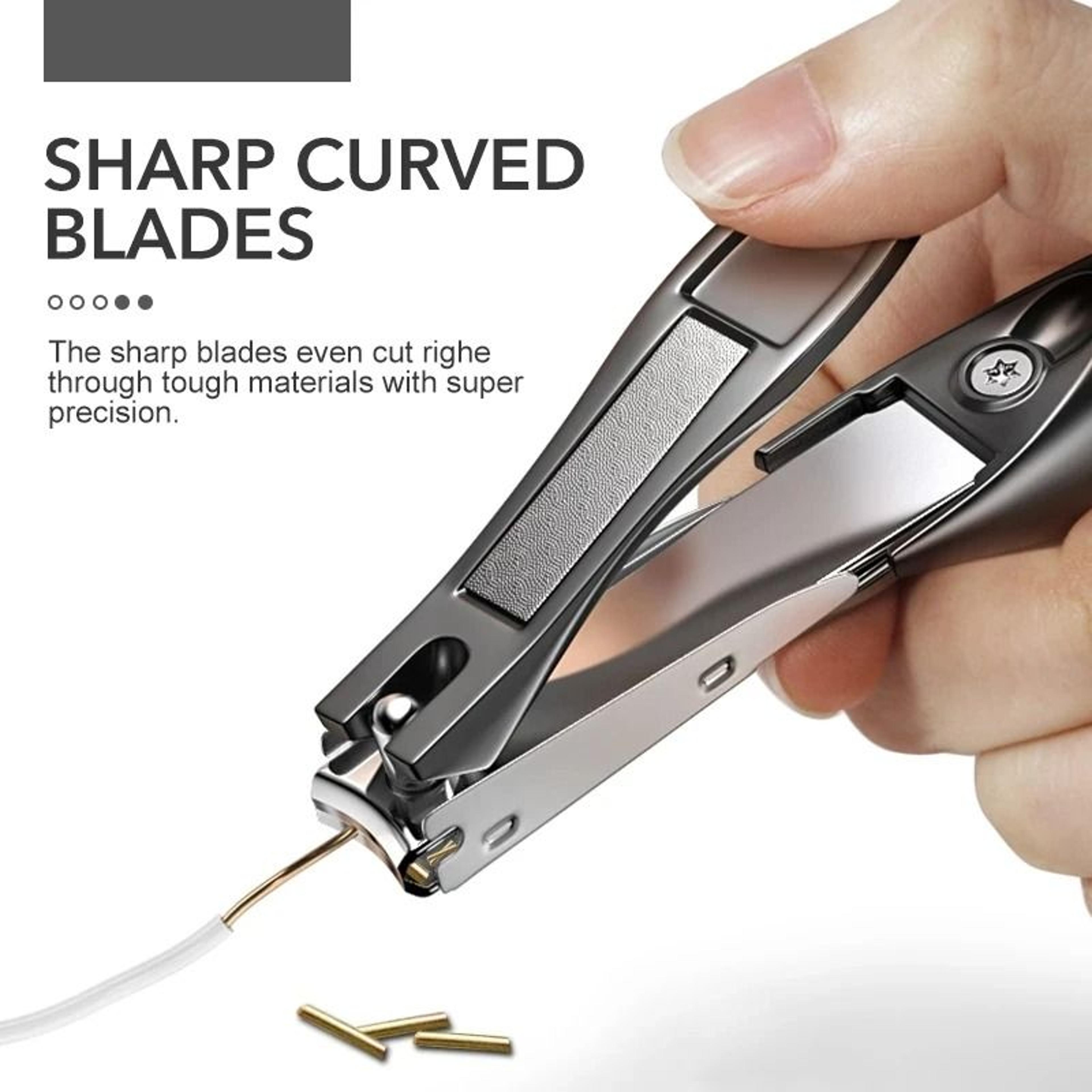 Stainless Steel Curved Blade Nail Clipper For Fingernails And Toenails 3