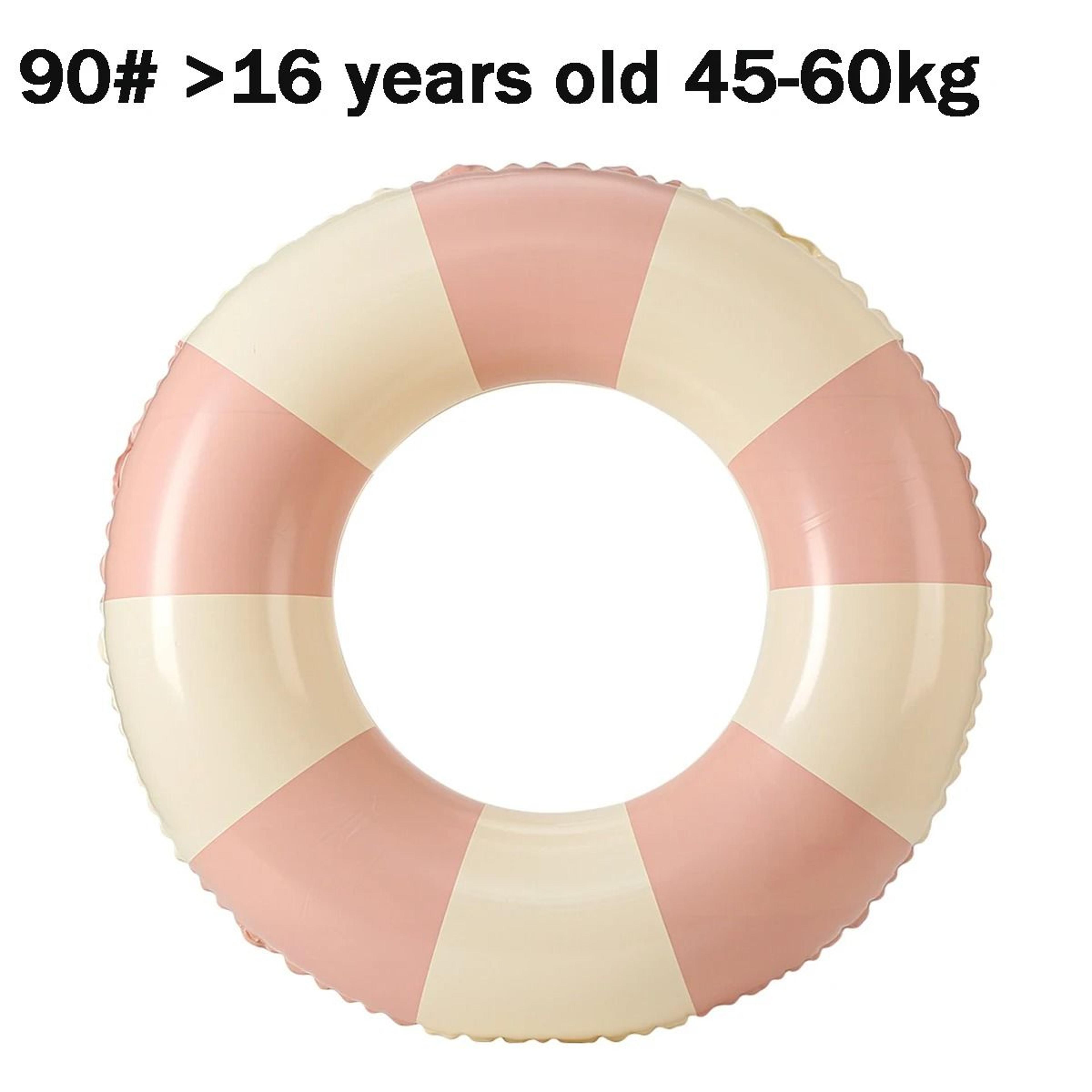 Inflatable Vintage Striped Pool Float Swimming Ring 8