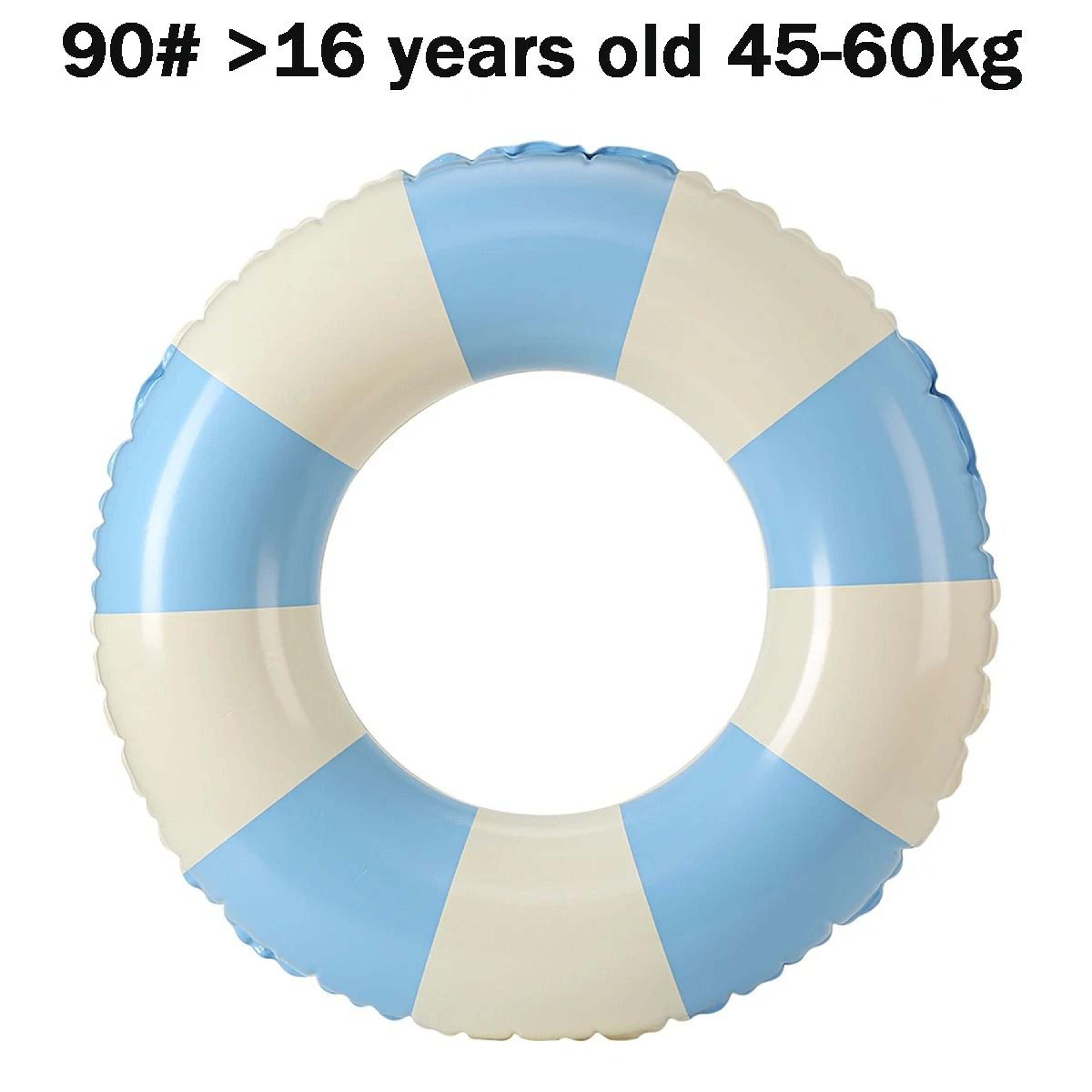 Inflatable Vintage Striped Pool Float Swimming Ring 19