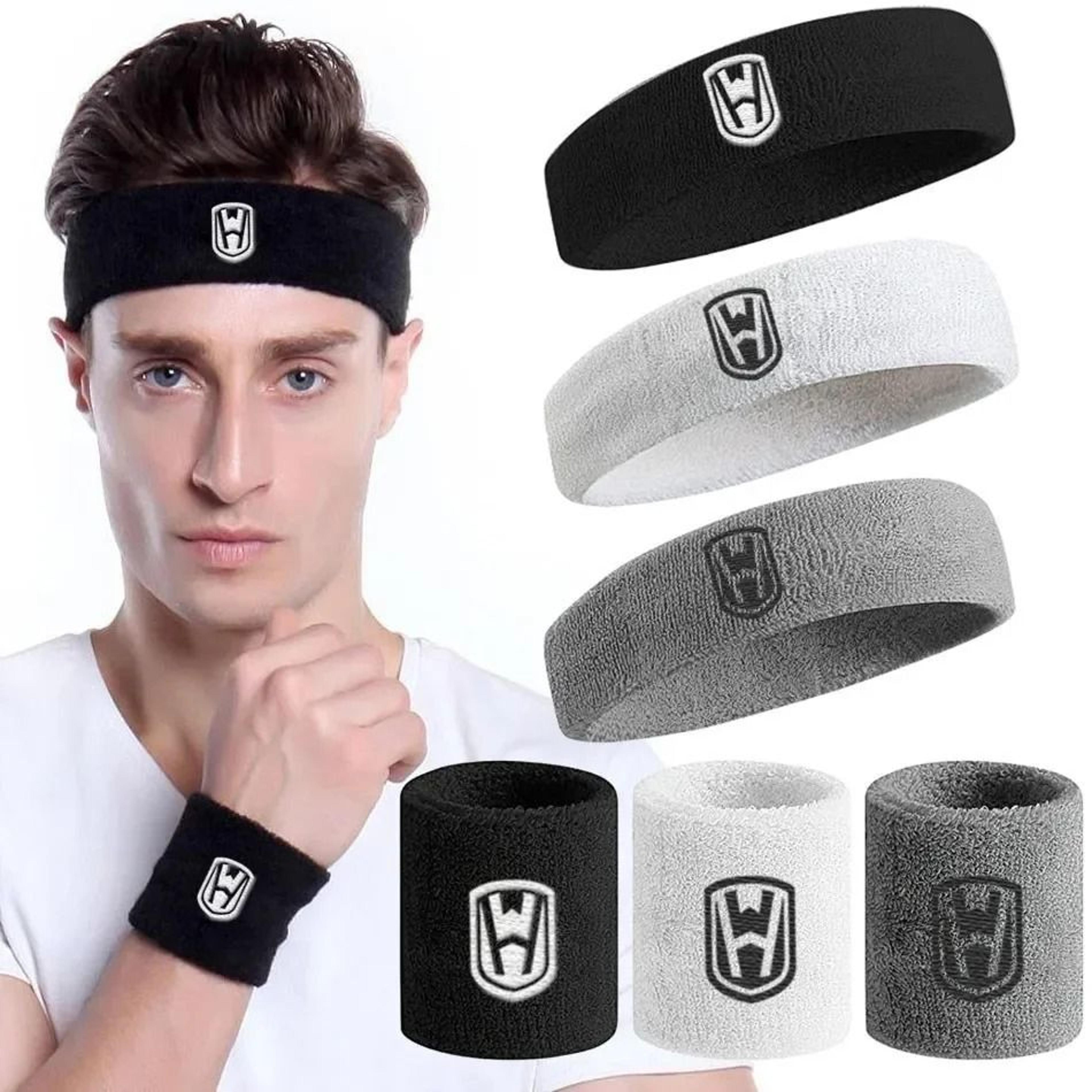 Cotton Athletic Headband And Wristband Set For Sports And Fitness 0