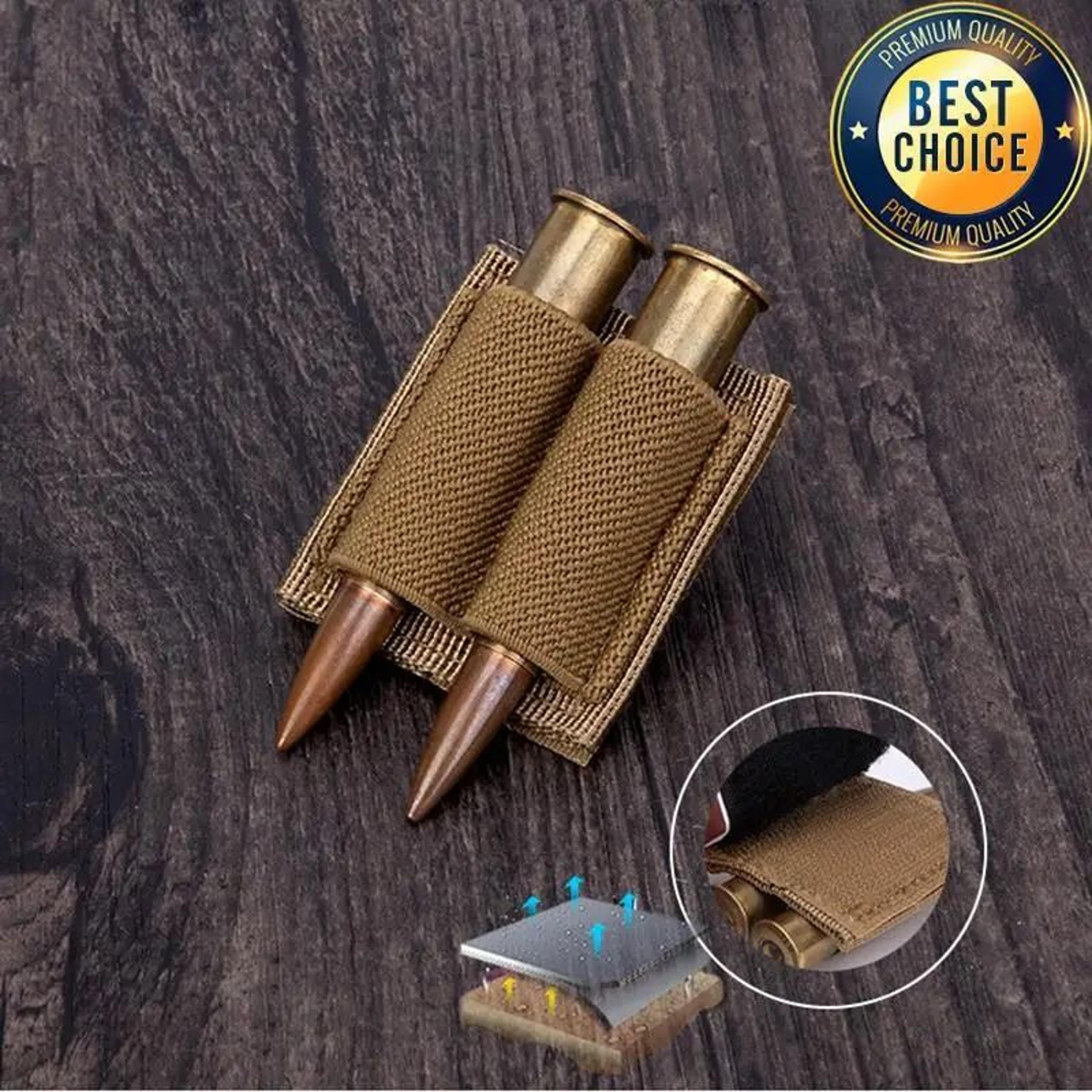 Tactical Two Round Ammo Holder Patch With Hook And Loop Backing 2
