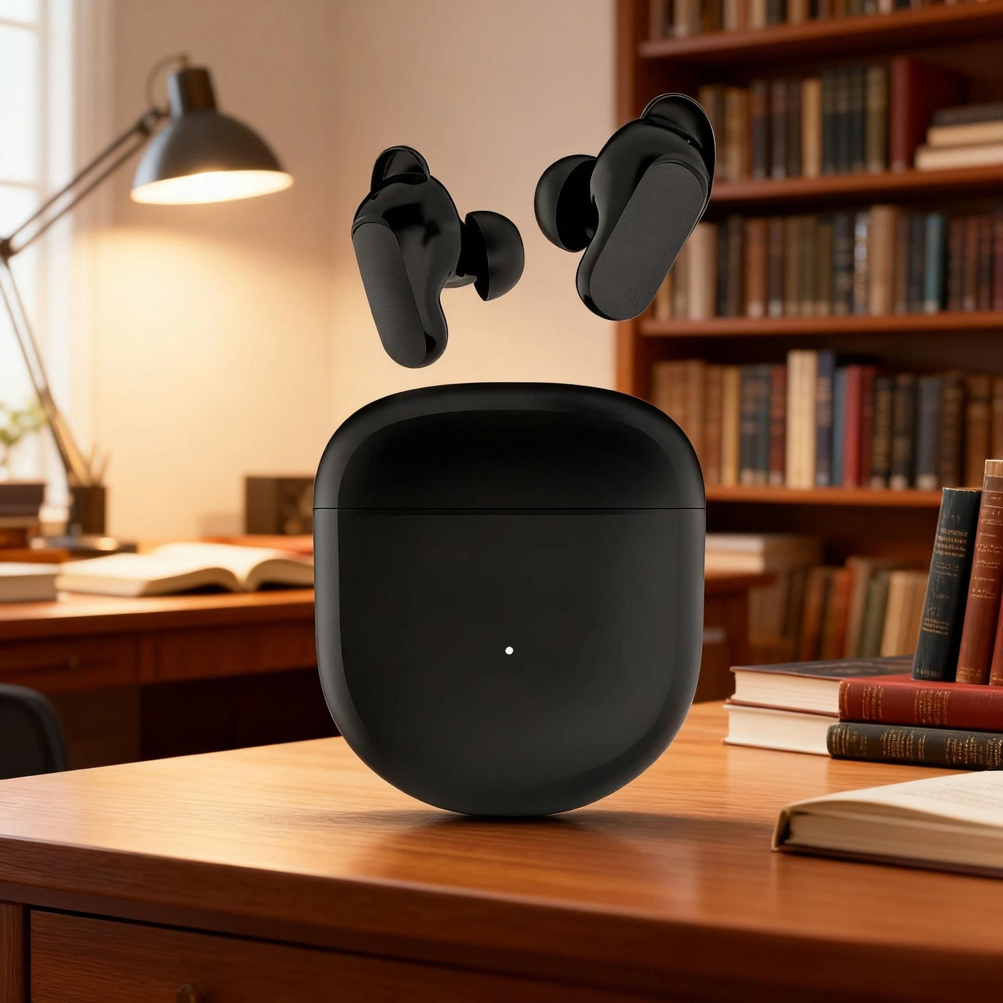 bluetooth wireless earbuds with active noise cancellation and high-volume sound
