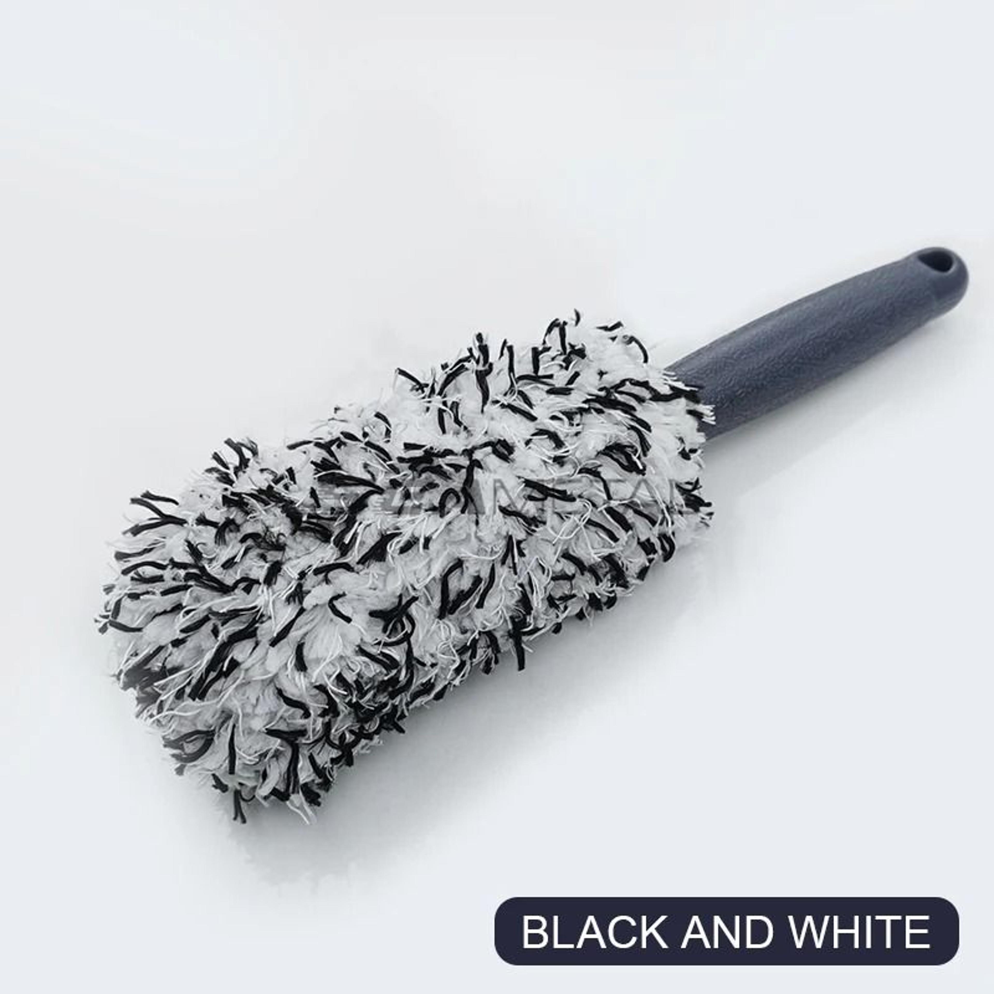 Car Wheel And Tire Cleaning Brush With Plush Head For Detailed Care 7