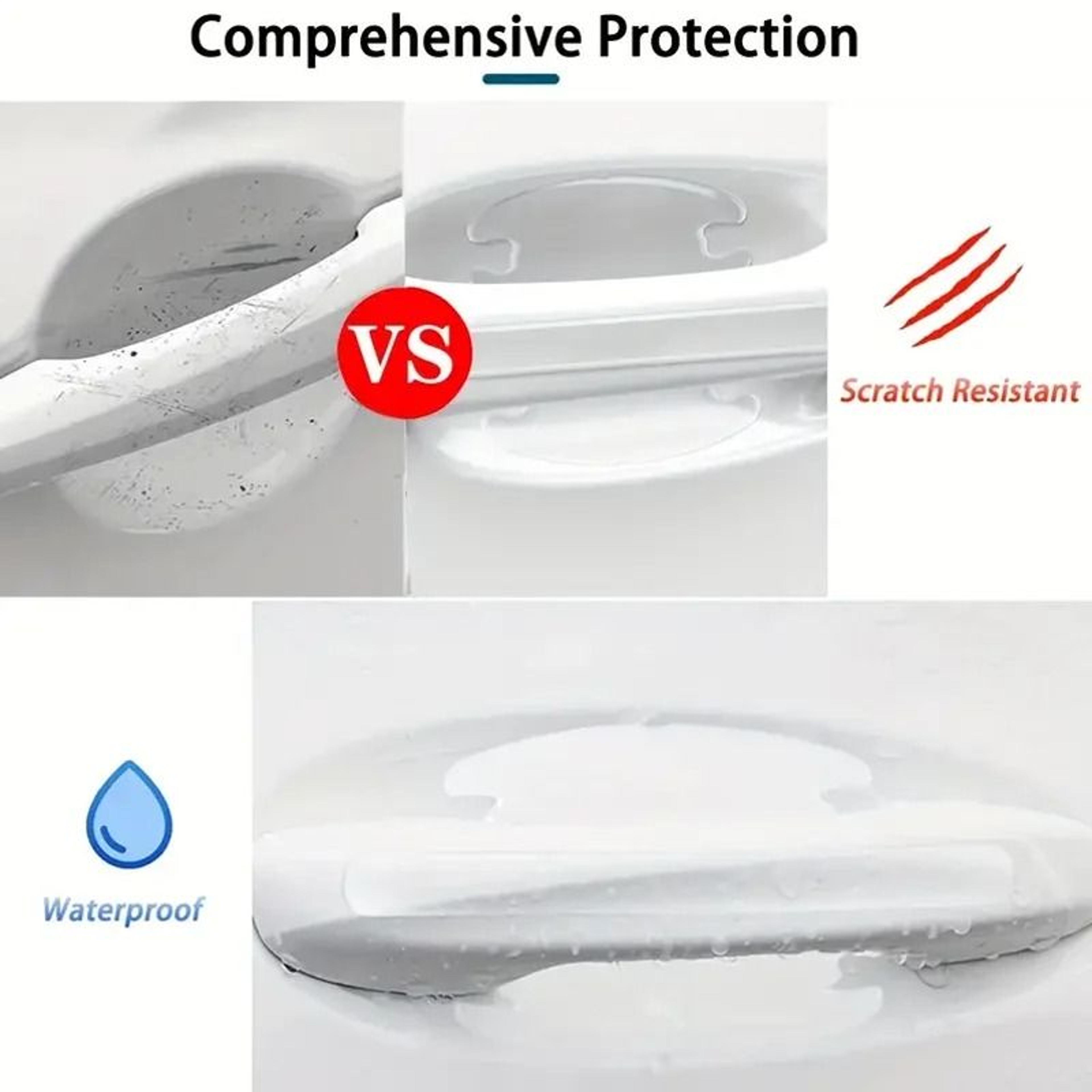 8Piece Car Door Handle ScratchProof Protective Sticker Set 1