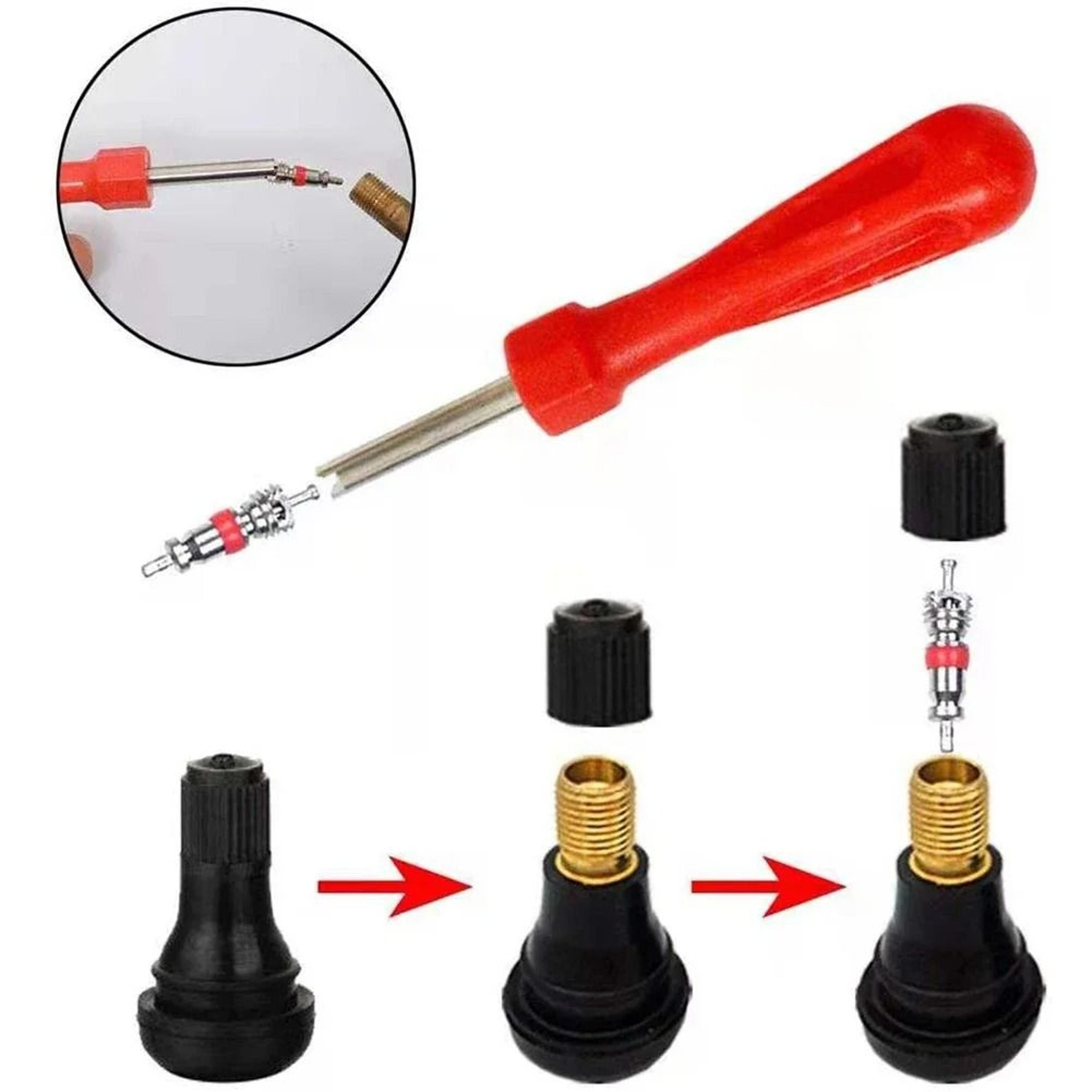 Copper Tire Valve Core Removal Tool Kit With Wrench And Screwdriver 1