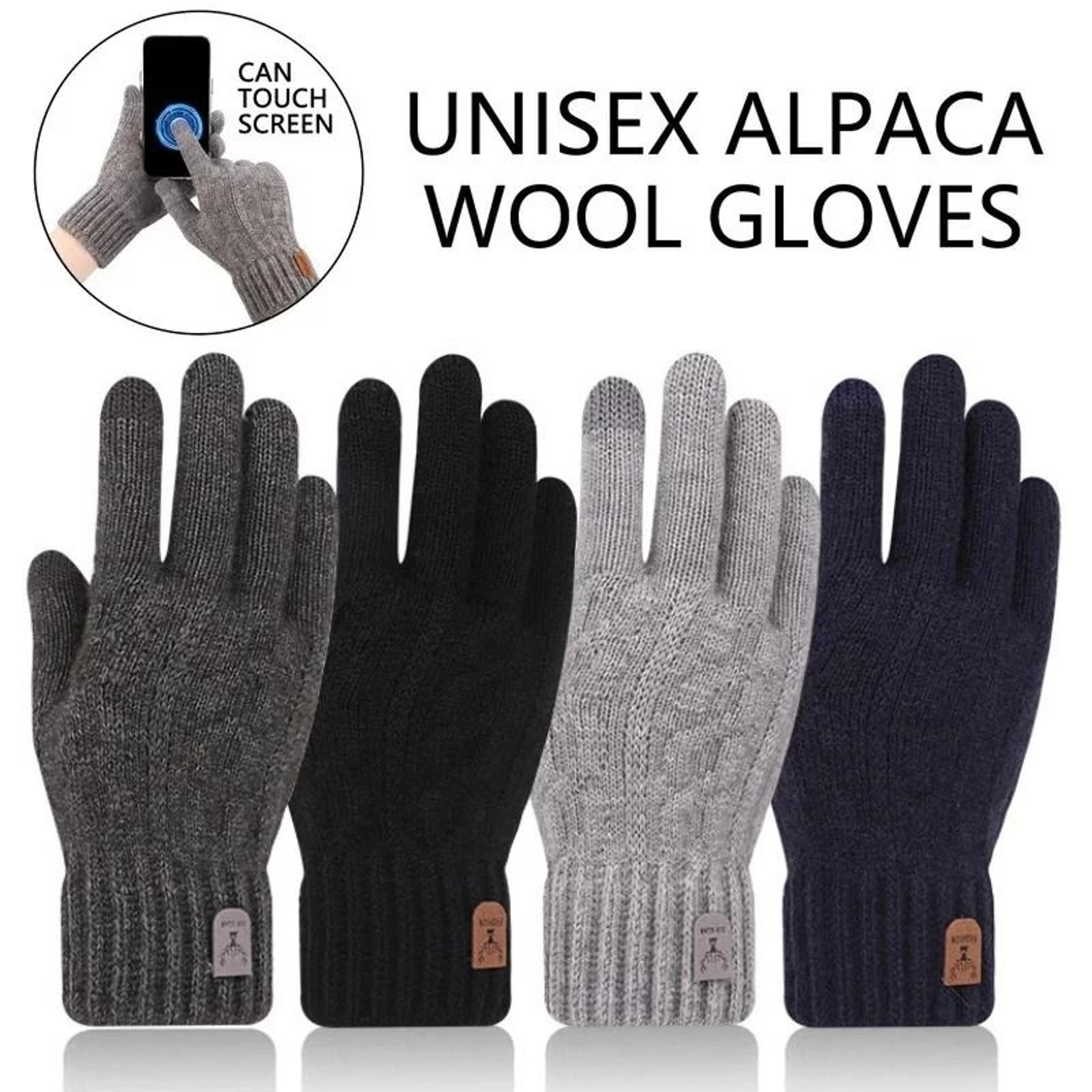winter warm touchscreen knit gloves unisex for travel cycling and sports
