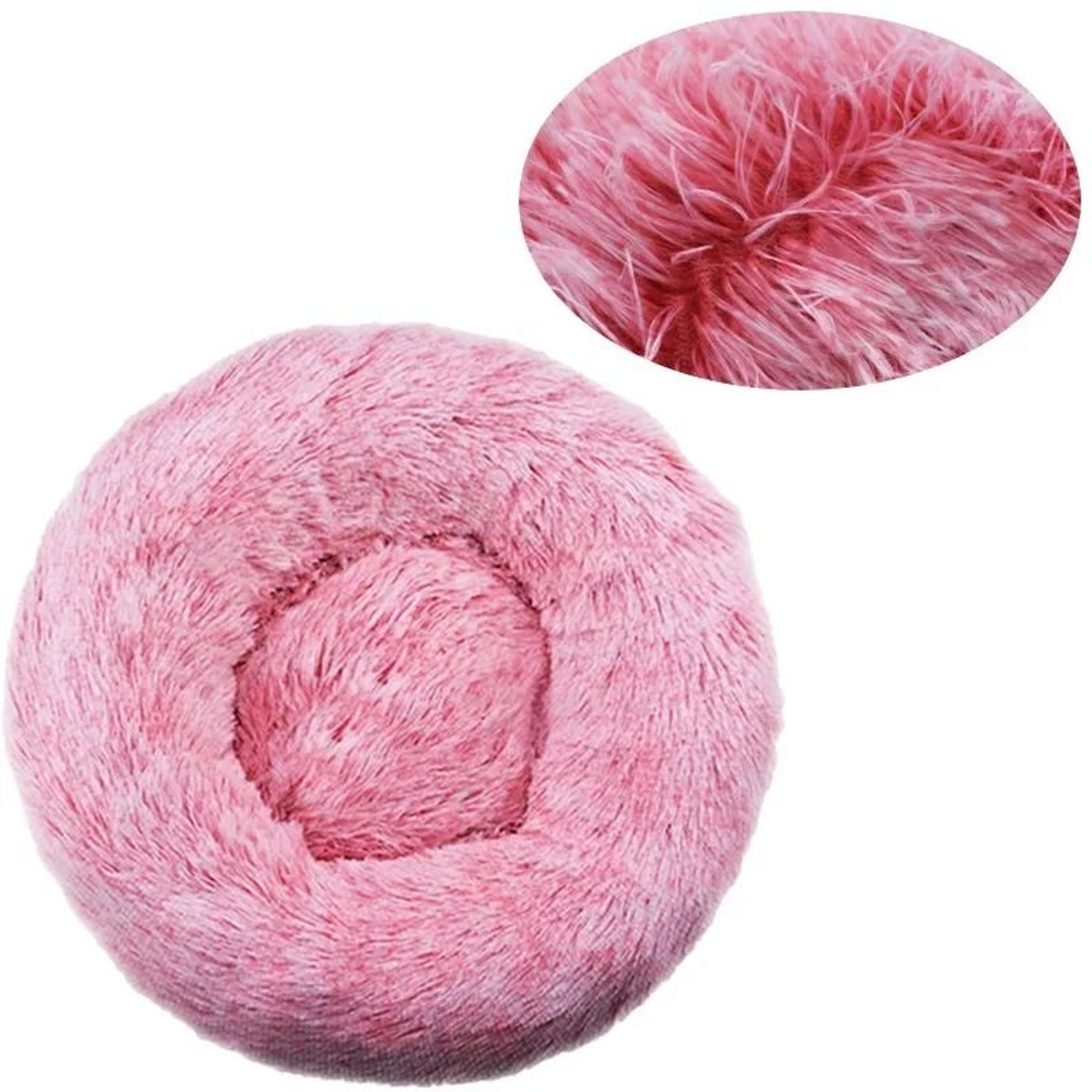 Round Plush Pet Bed For Dogs And Cats Winter Warm Sleeping Cushion 15