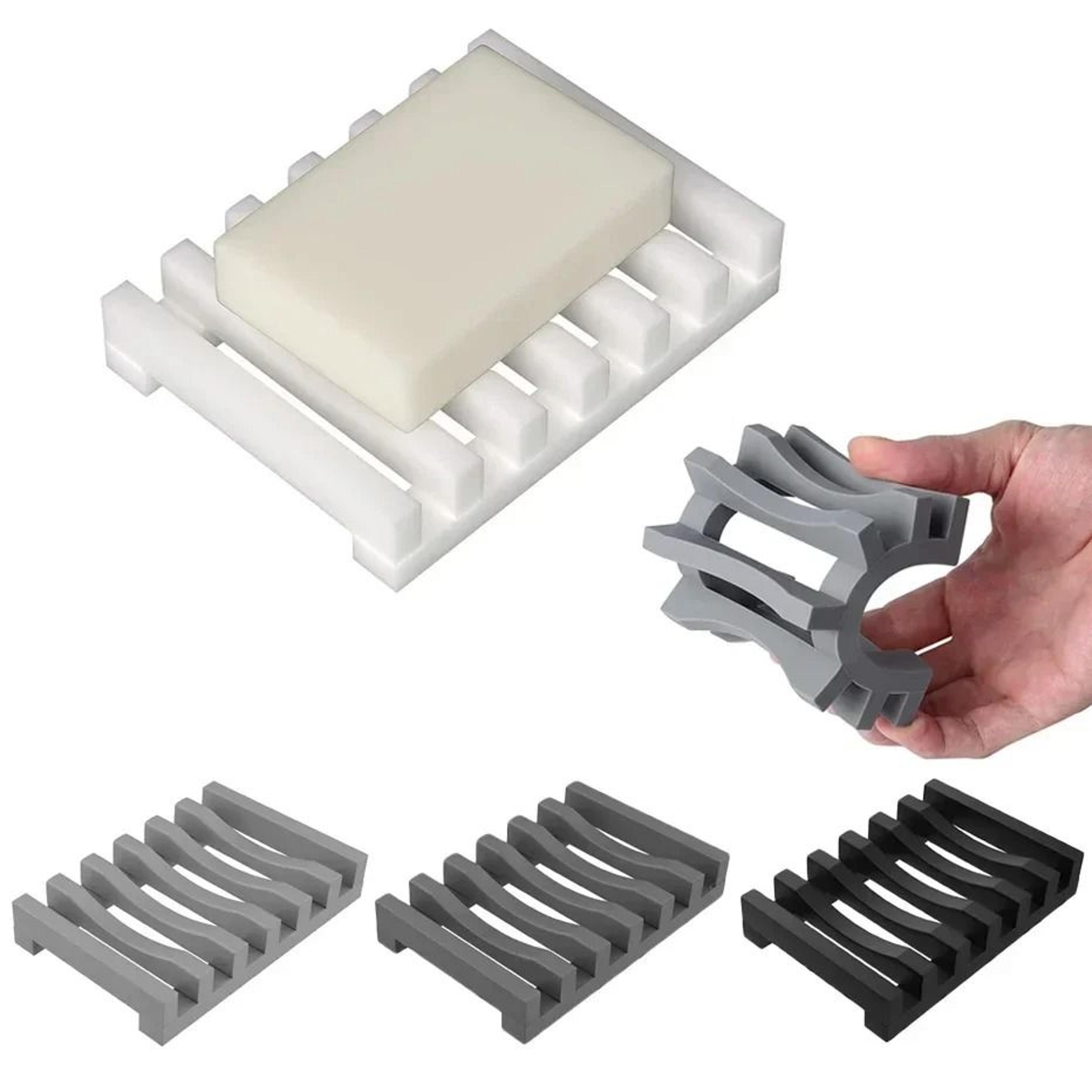 Flexible Silicone Soap Holder Draining Dish For Kitchen And Bathroom 0