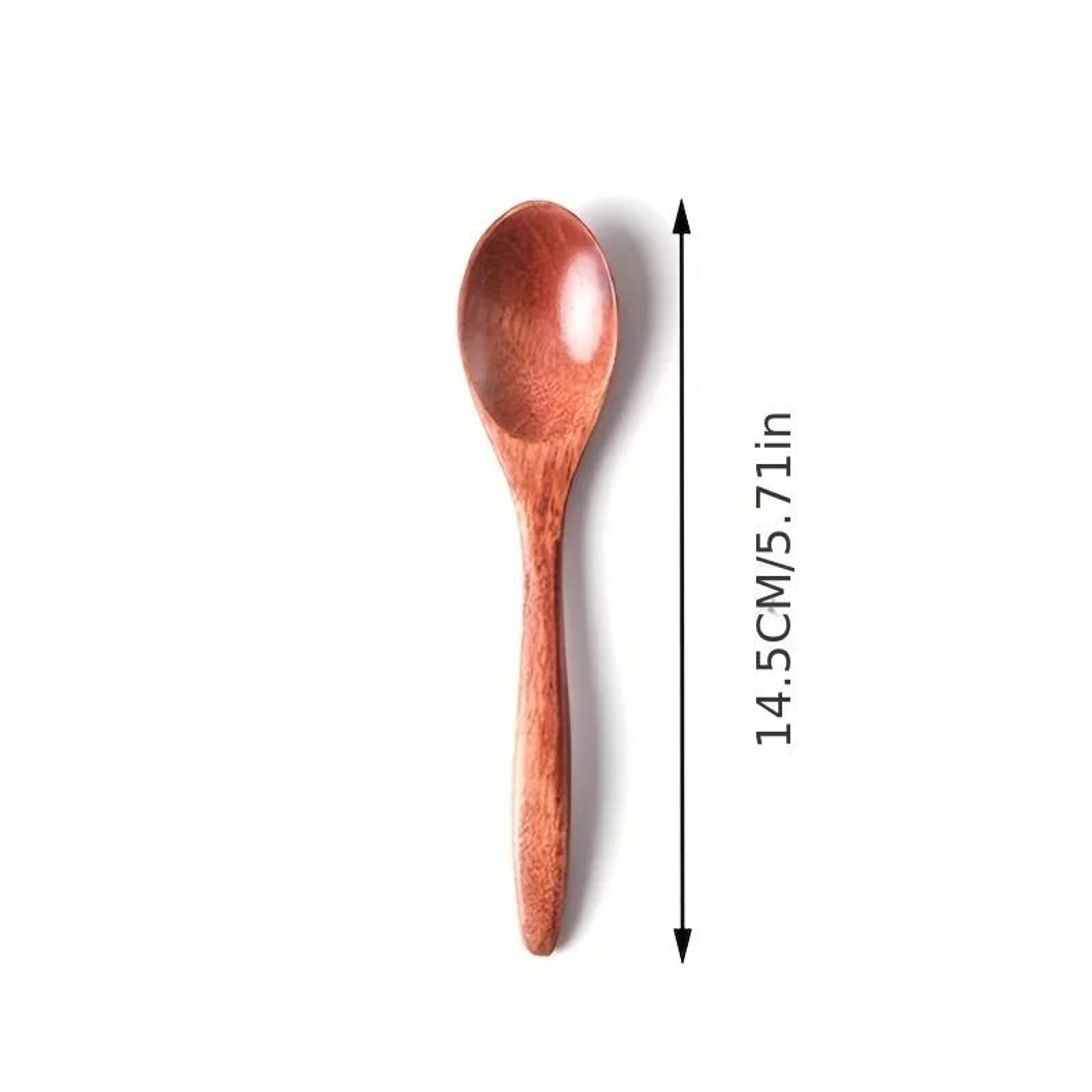Wooden Tea Spoon Set Long Coffee And Dessert Spoons 2