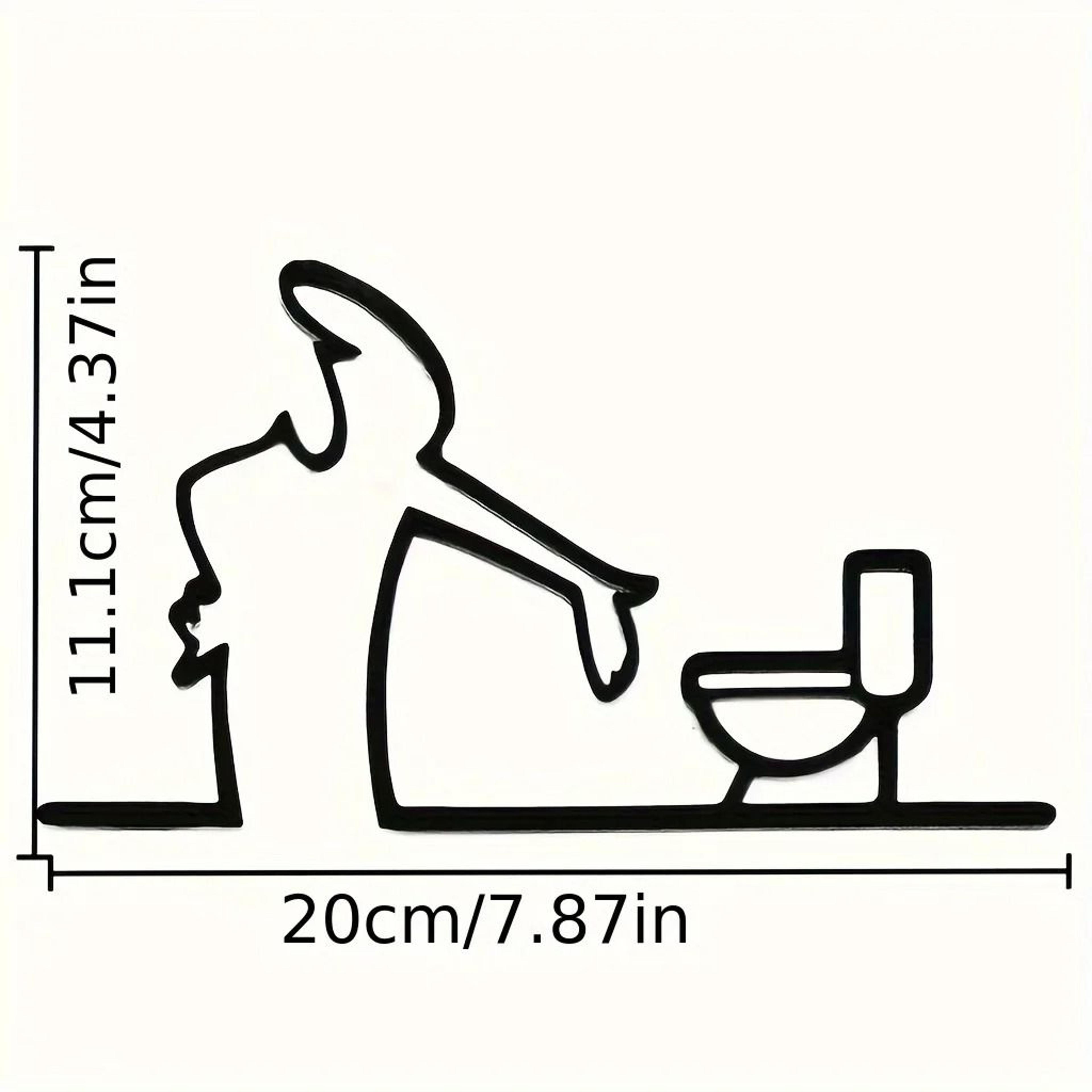 Funny Bathroom Metal Wall Art Toilet Humor Decor 6
