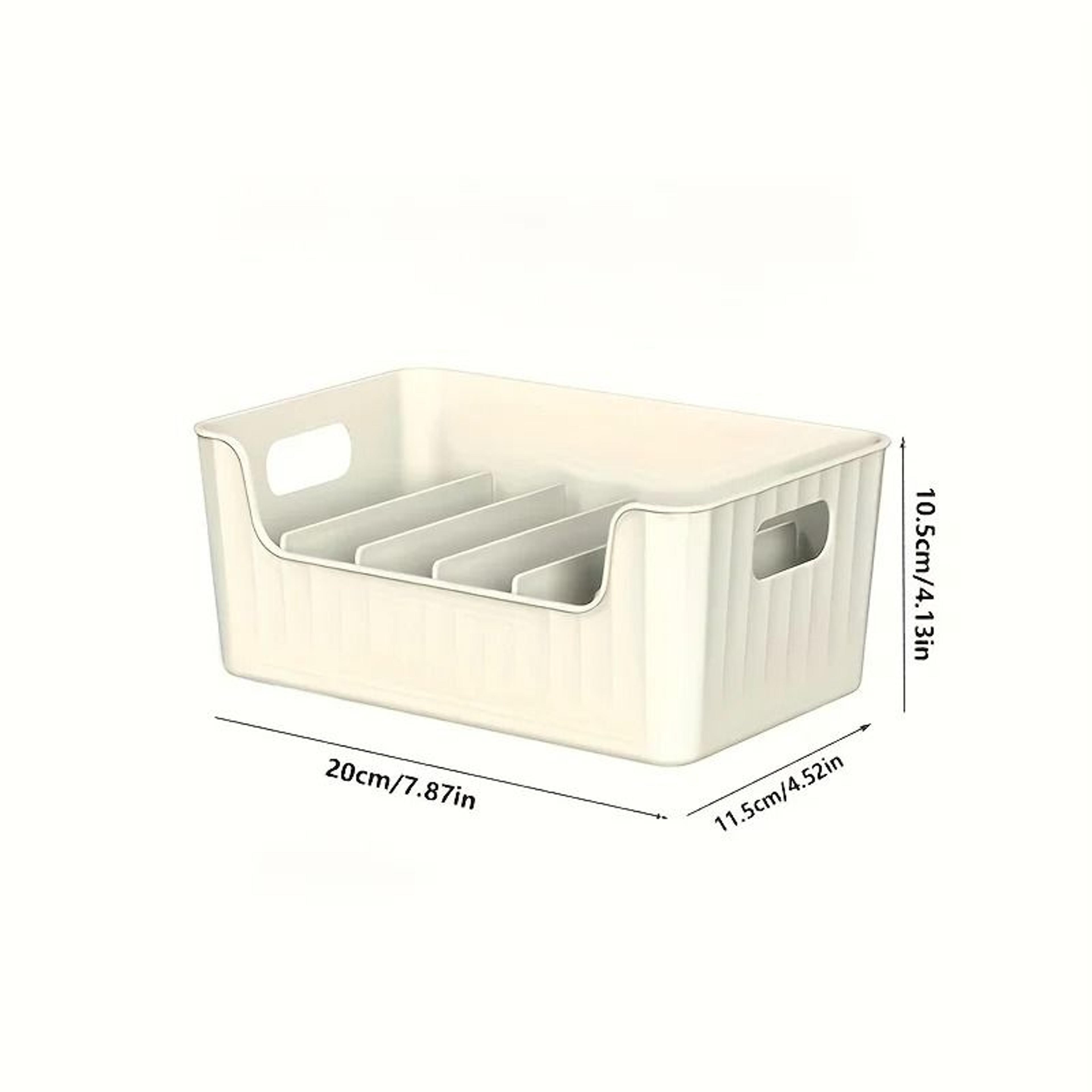 Clear Plastic Seasoning Storage Box With Adjustable Dividers Kitchen Organizer 7