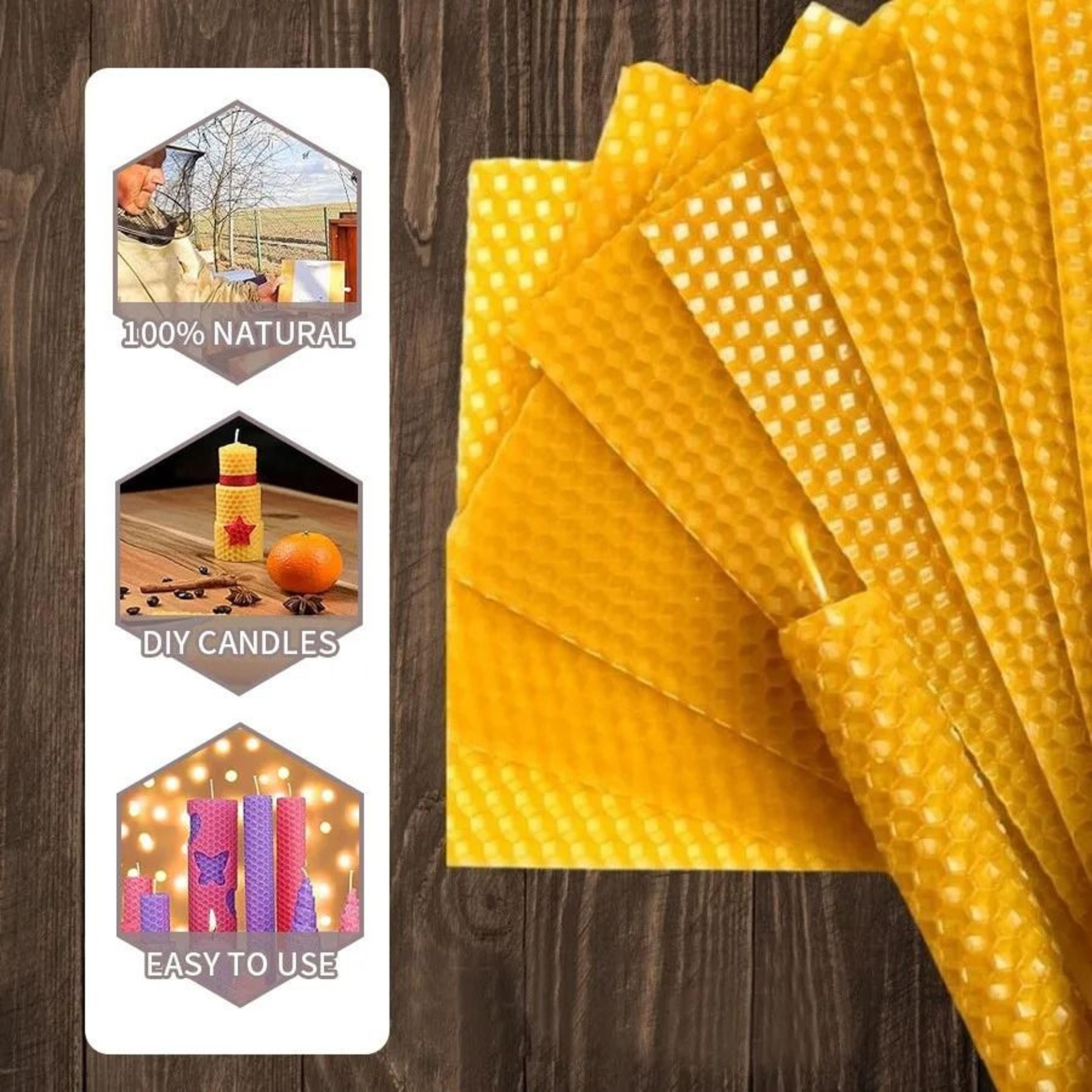 Natural Beeswax Candles Set 10 Pieces Handmade No Fragrance 3