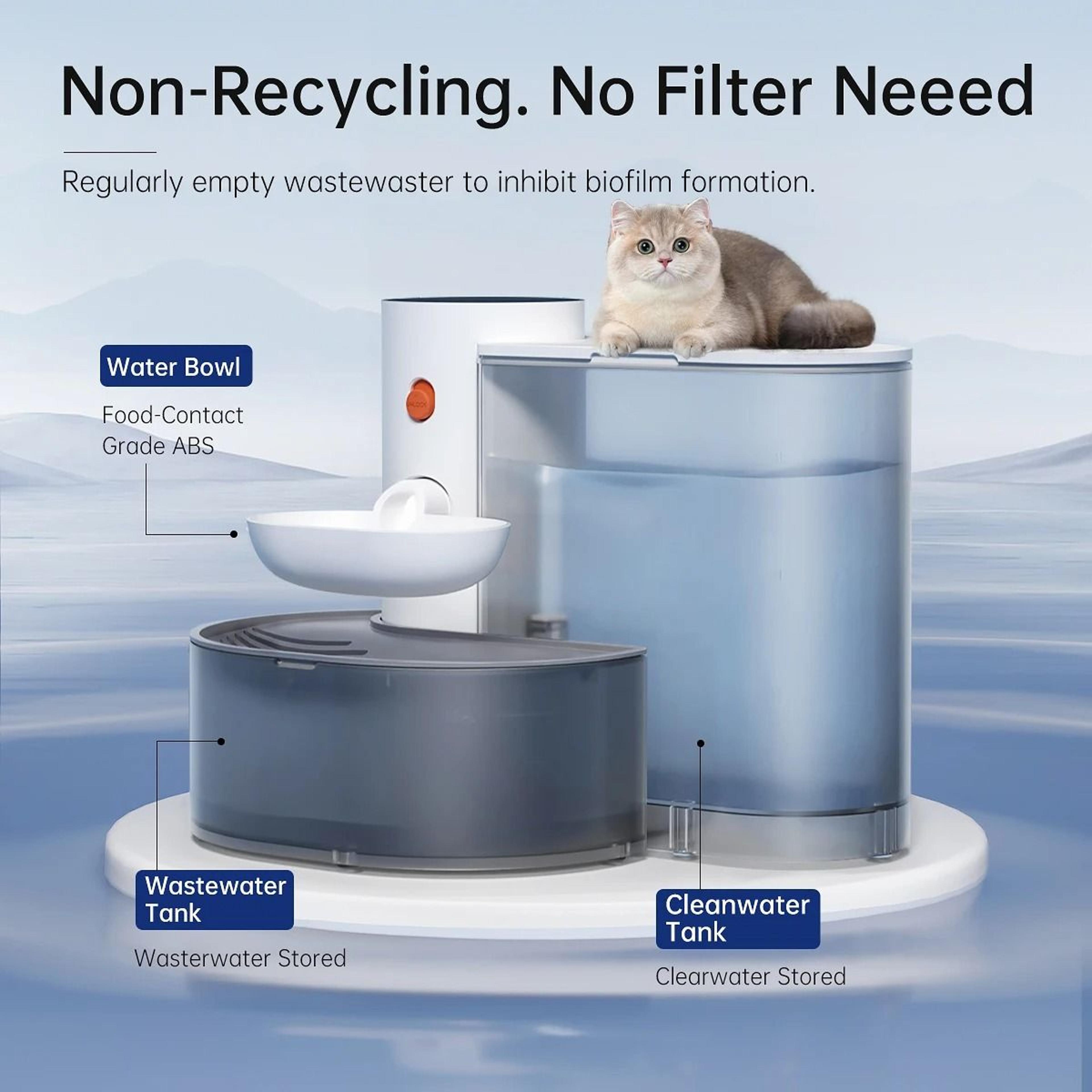 Smart Wireless Pet Water Dispenser Rechargeable Automatic Water Feeder 3