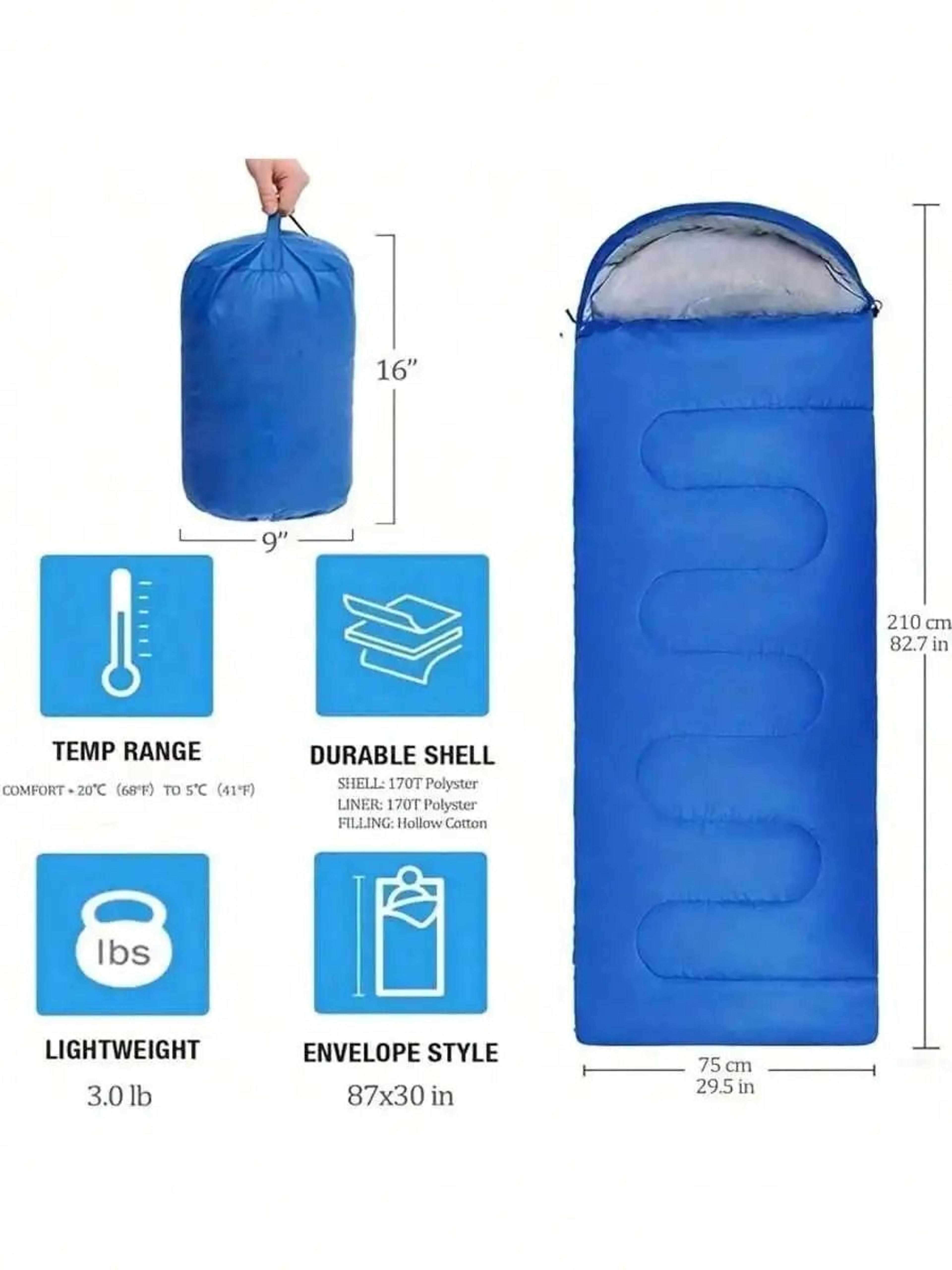 Outdoor Camping Sleeping Bag Extended Warm Foldable Lightweight Design 3