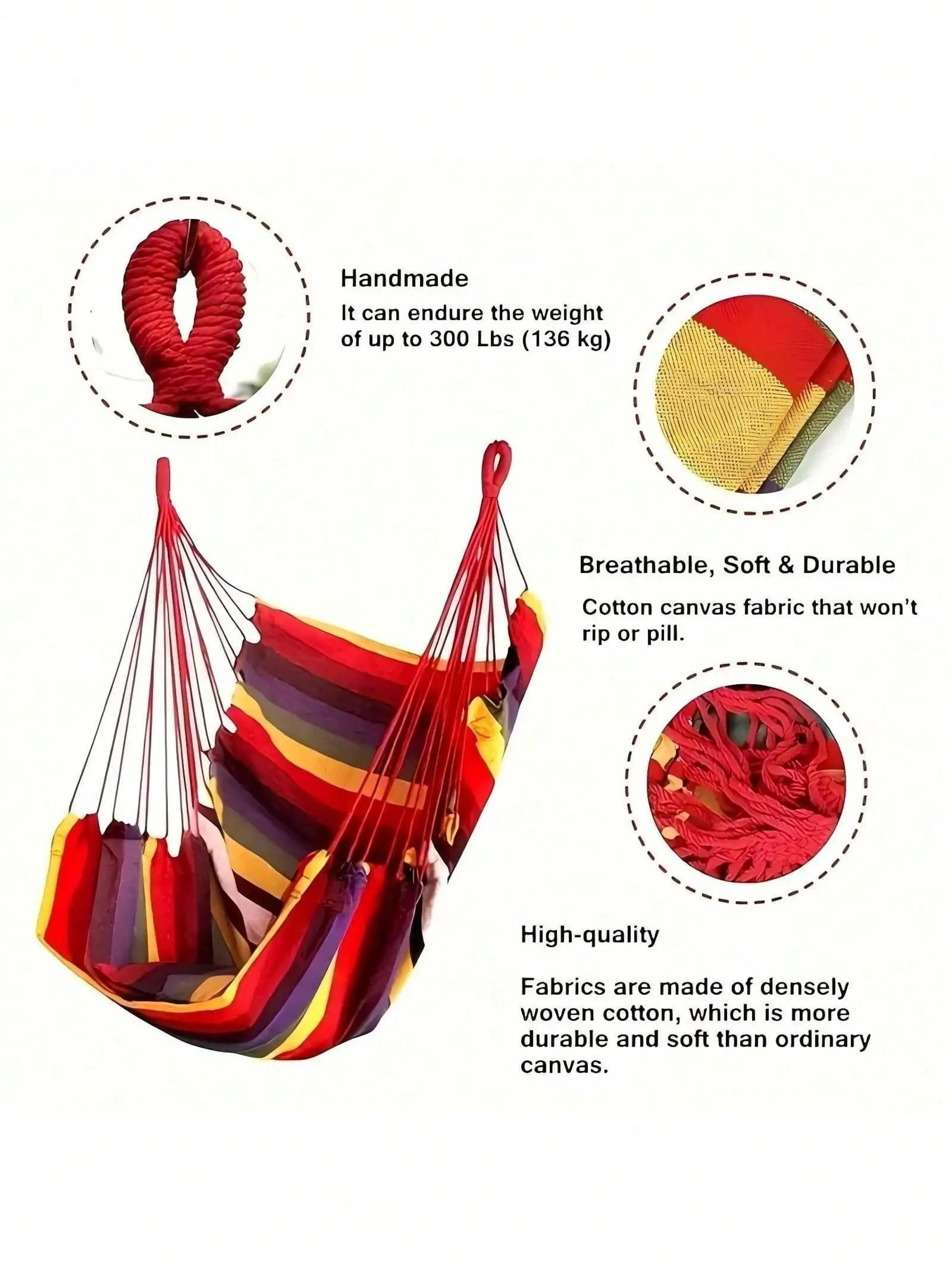 Portable Outdoor Hammock Chair With Pillow And Cushion Hanging Chair 2