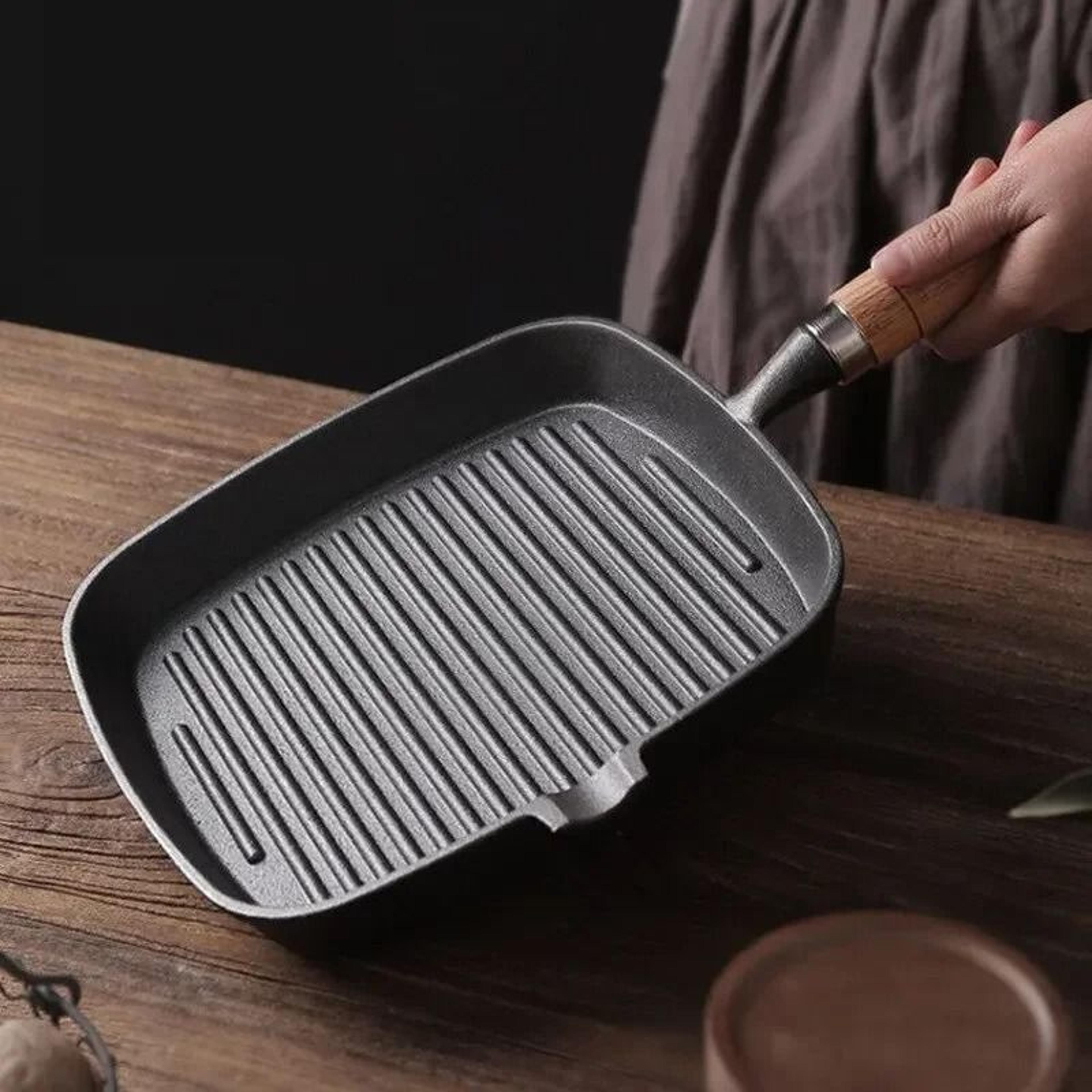 Thickened Cast Iron Steak Frying Pan For High Heat Cooking 2
