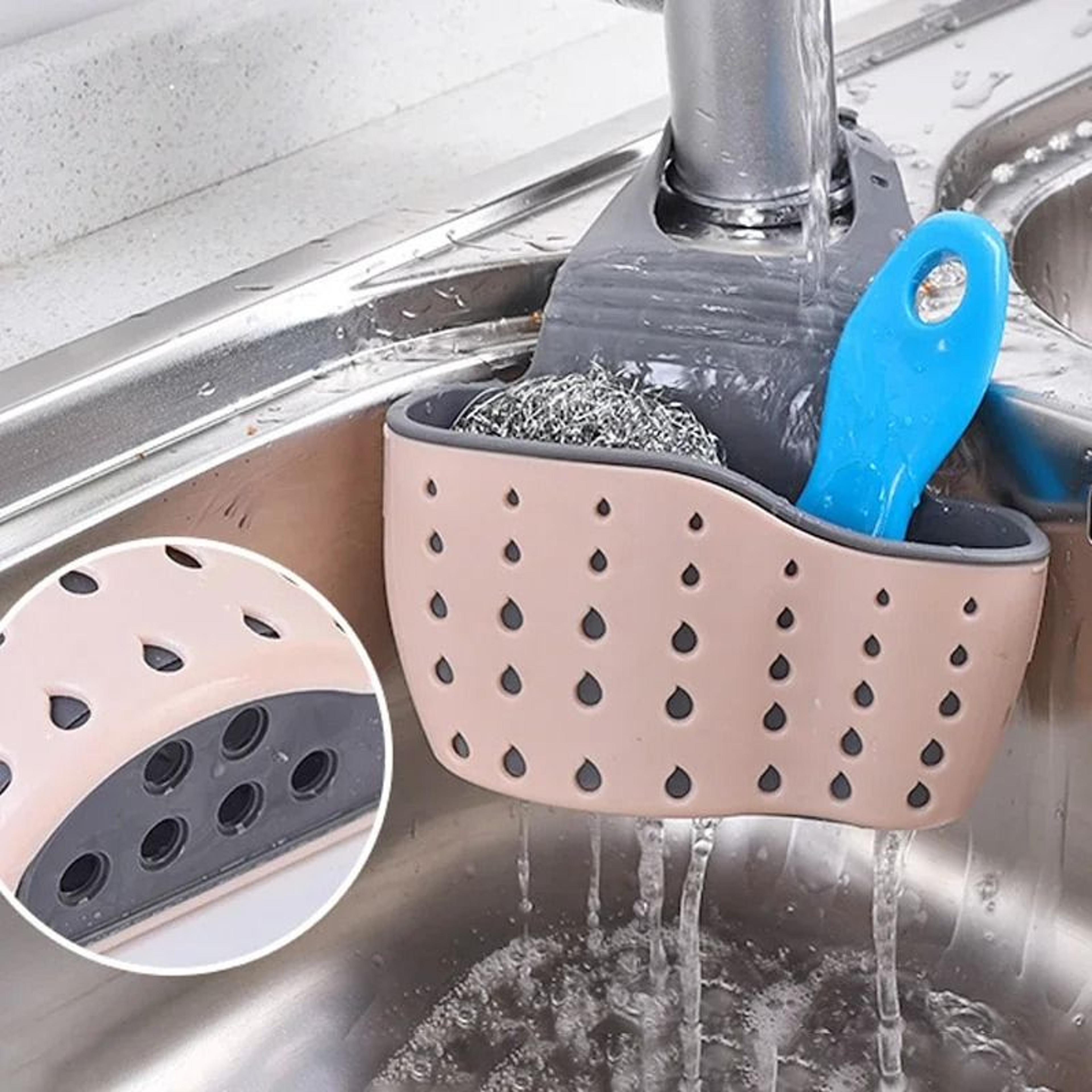 Sink Drain Basket Storage Rack Soap Holder Organizer Sponge Shelf 4