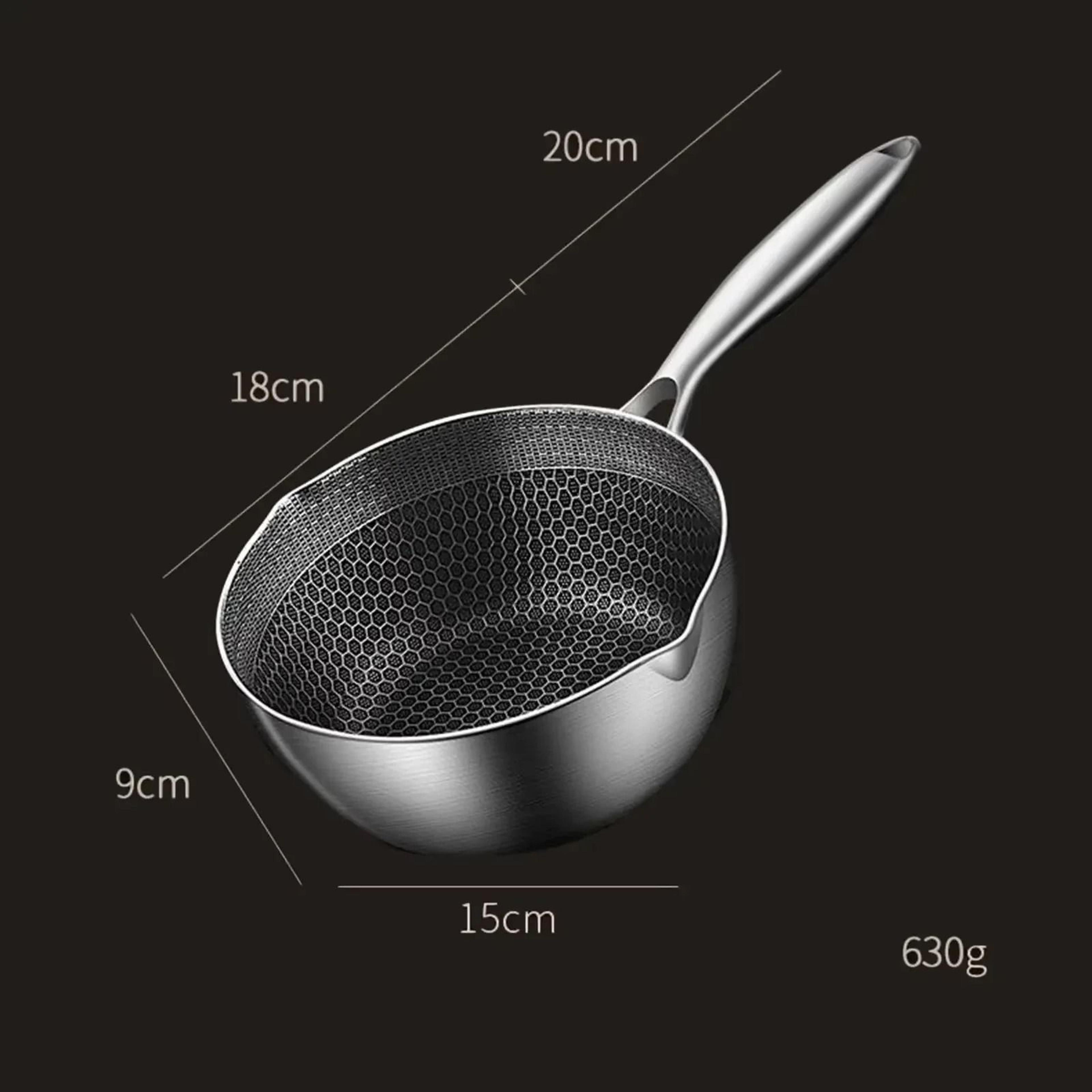 Stainless Steel Japanese Tempura Deep Fryer Pot With Honeycomb Interior 6