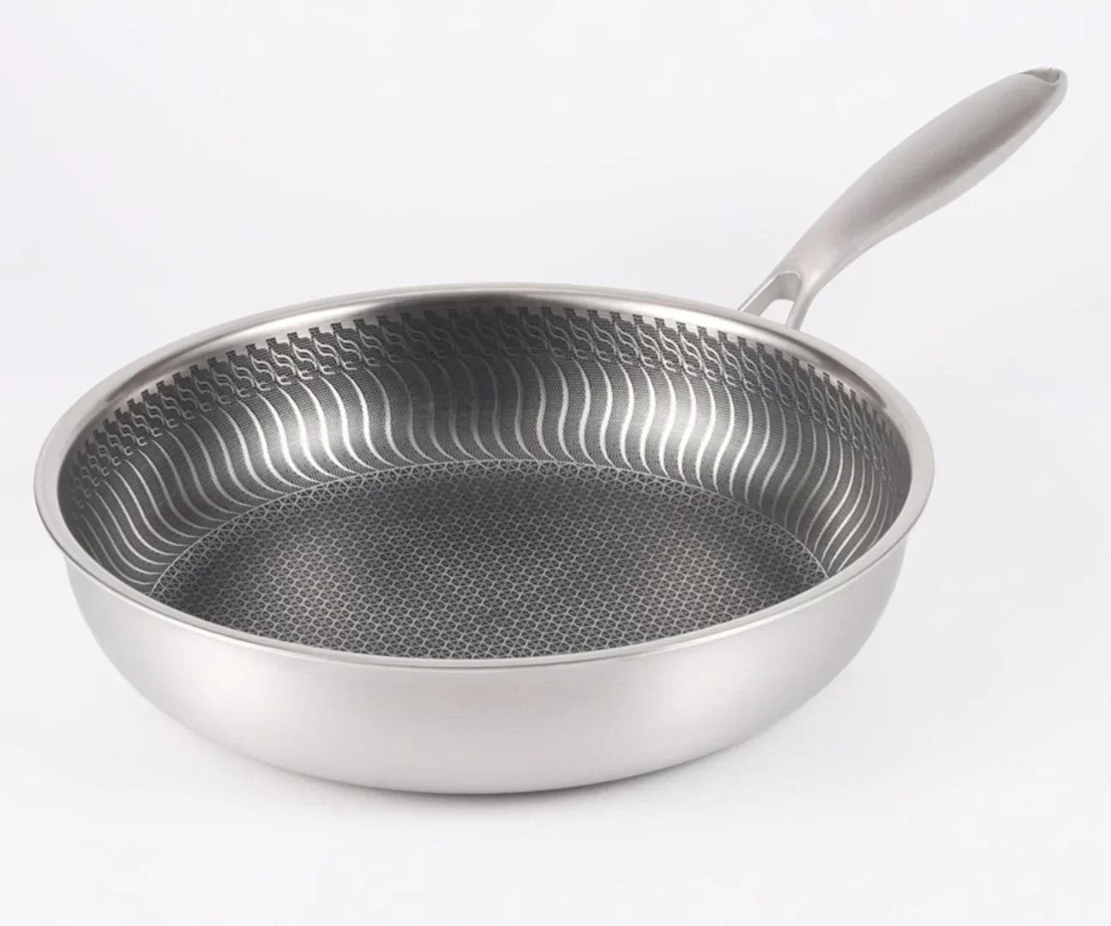 304 Stainless Steel Nonstick Frying Pan Wok For Induction And Gas Cooking 28cm 30cm 6