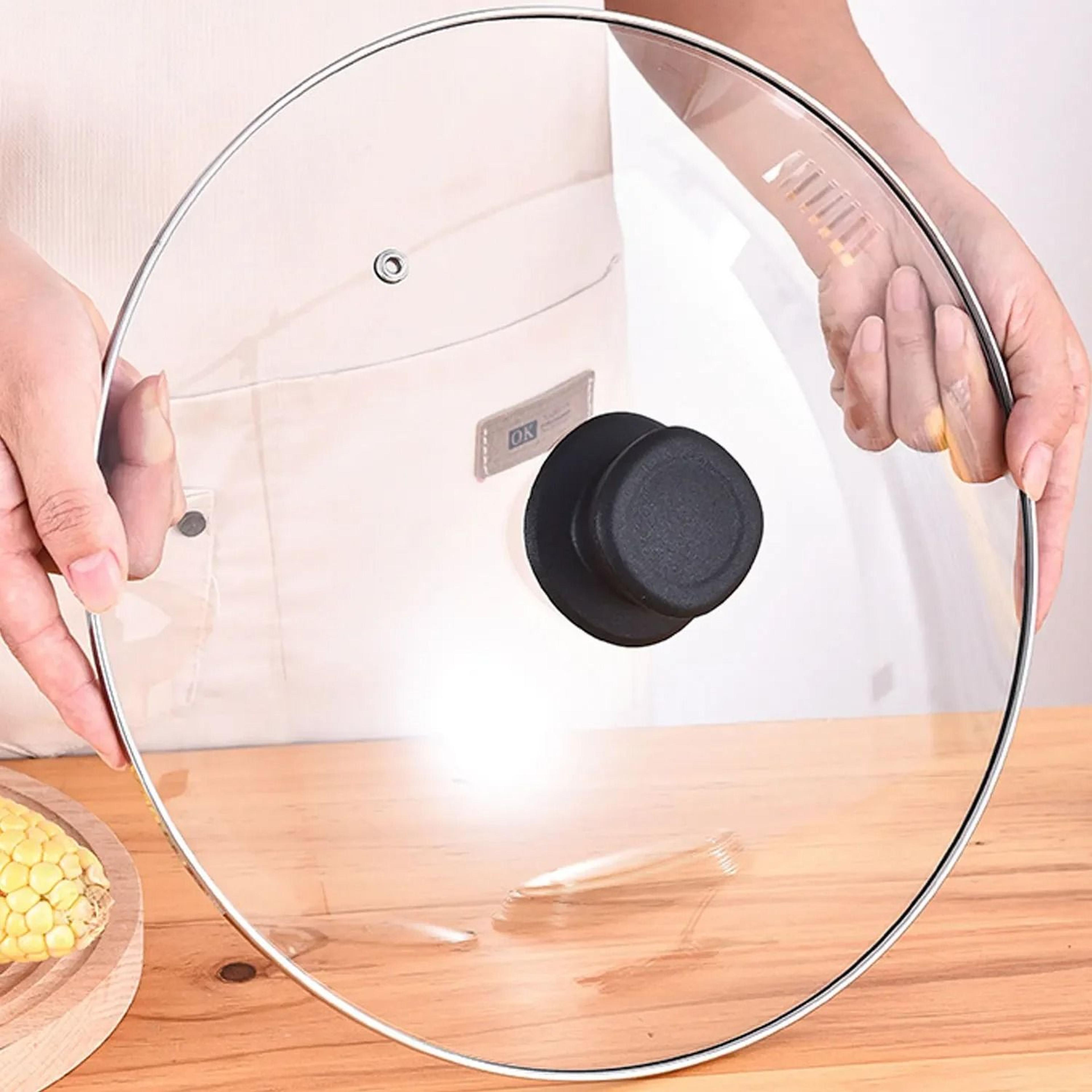 Stainless Steel Tempered Glass Lid With Knob For Pots And Pans 3