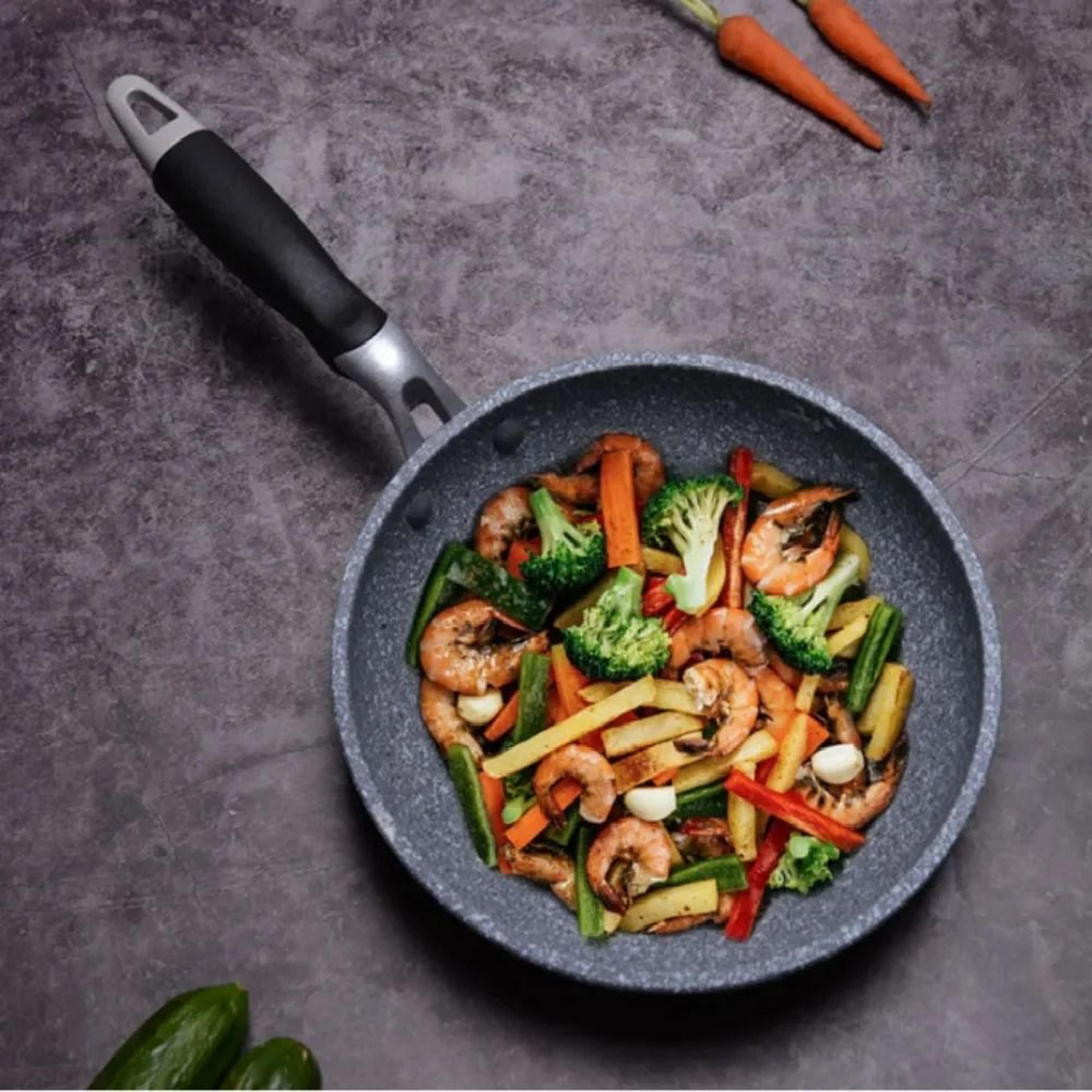 Non Stick Wok Frying Pan For Induction And Gas Stoves 2