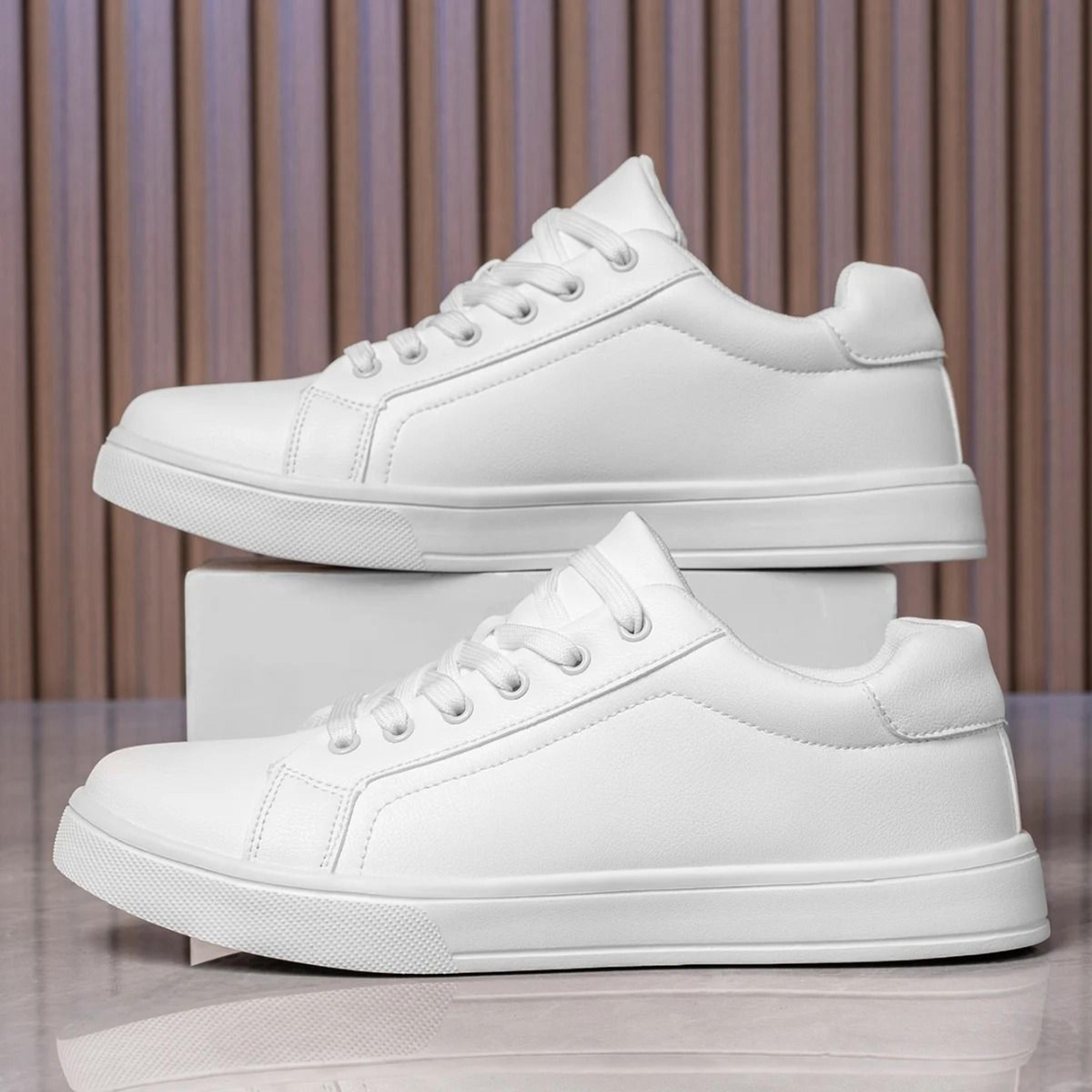 Men Leather Casual Sneakers Breathable Vulcanized Shoes 6