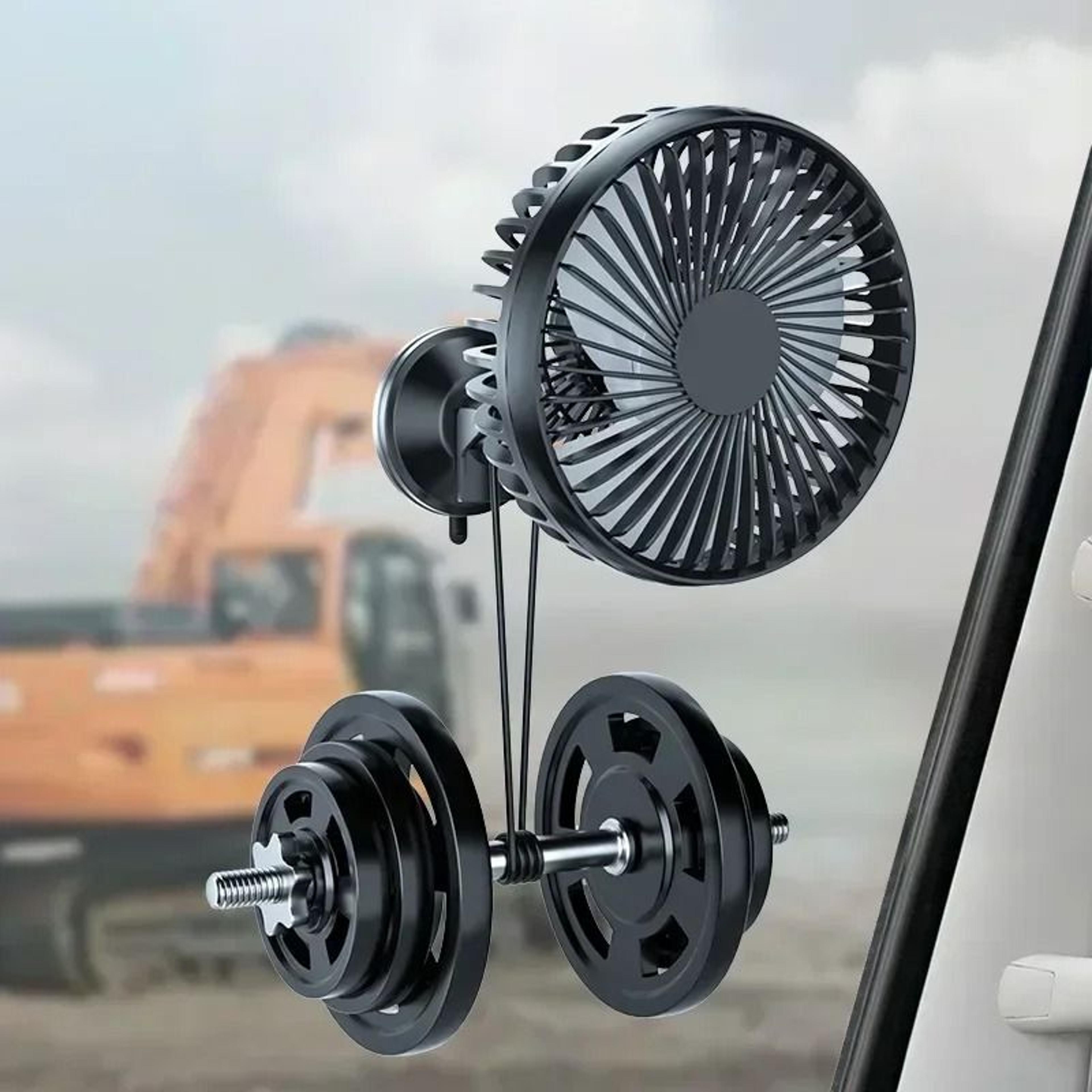 Portable Car Fan 12V 24V USB Rechargeable Single Head 4