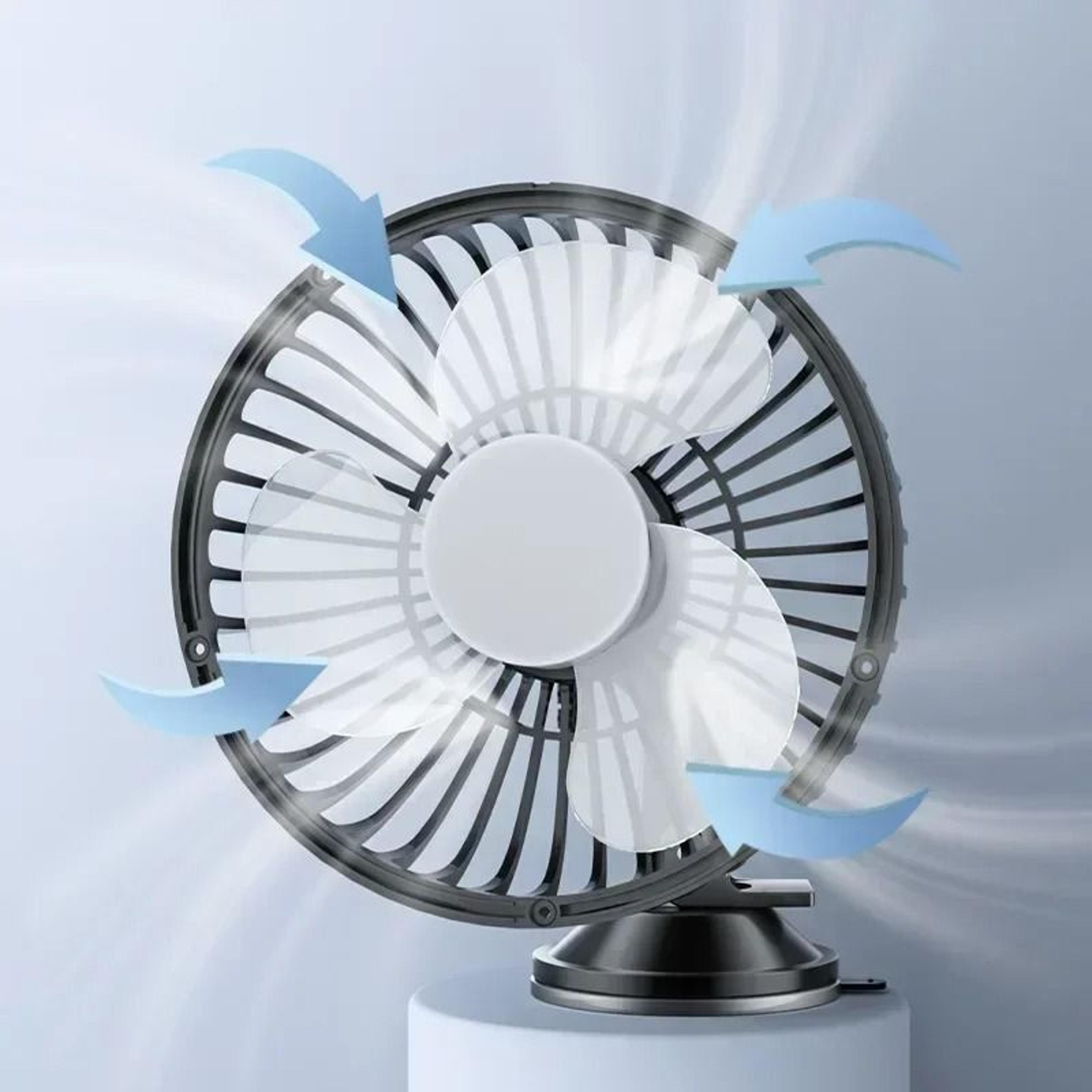 Portable Car Fan 12V 24V USB Rechargeable Single Head 5
