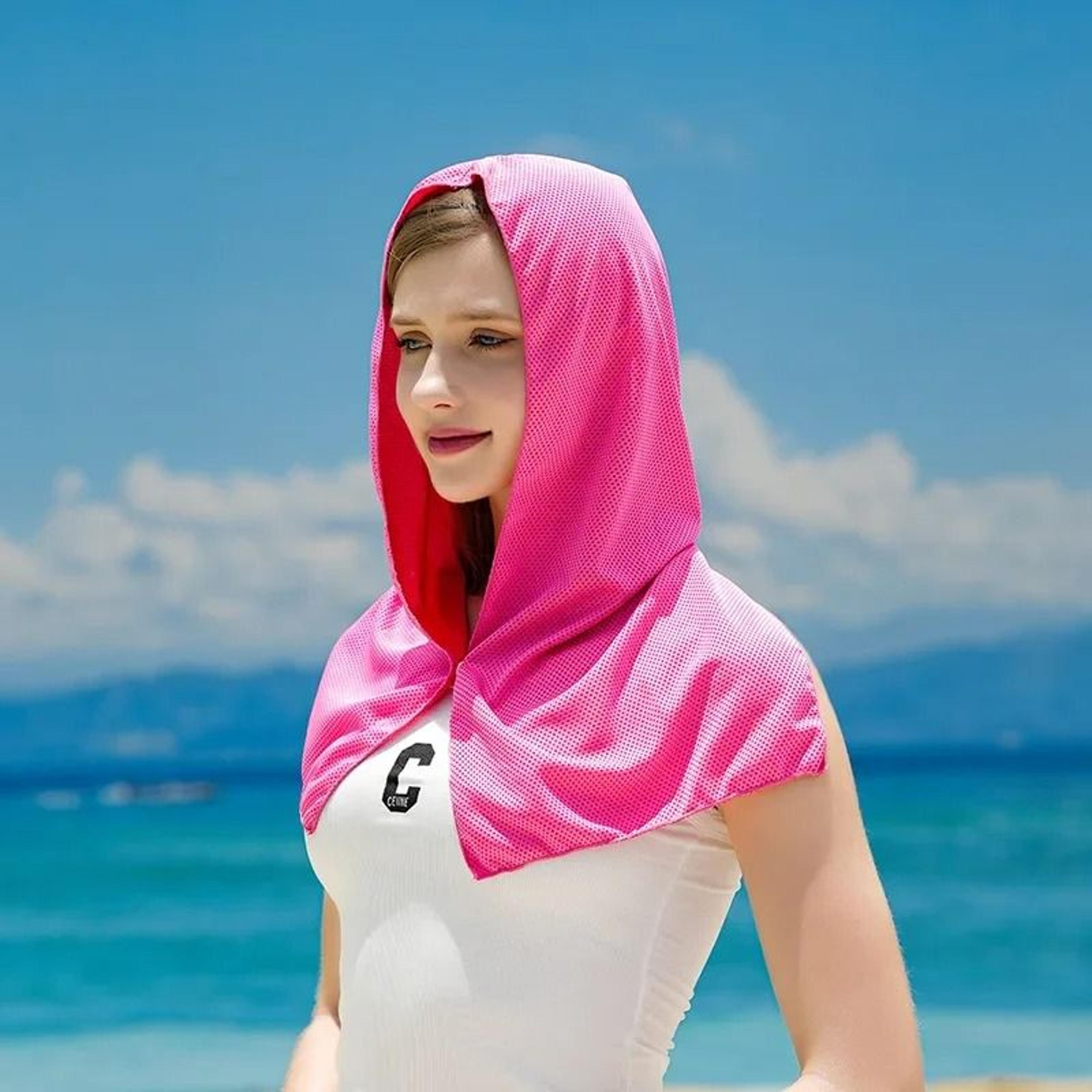 Cooling Hoodie Towel For Neck And Face Quick Dry Sports Towel 9