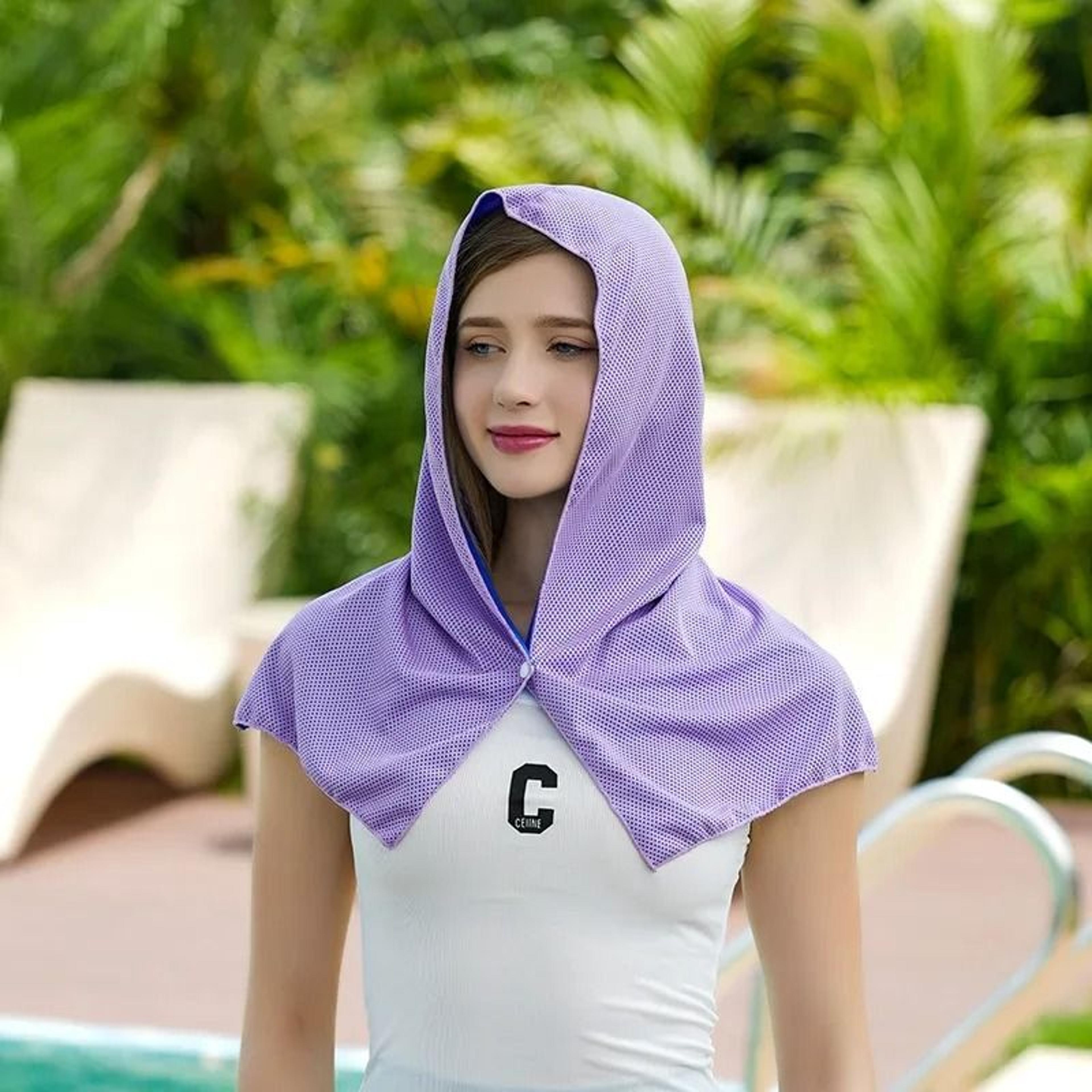 Cooling Hoodie Towel For Neck And Face Quick Dry Sports Towel 11