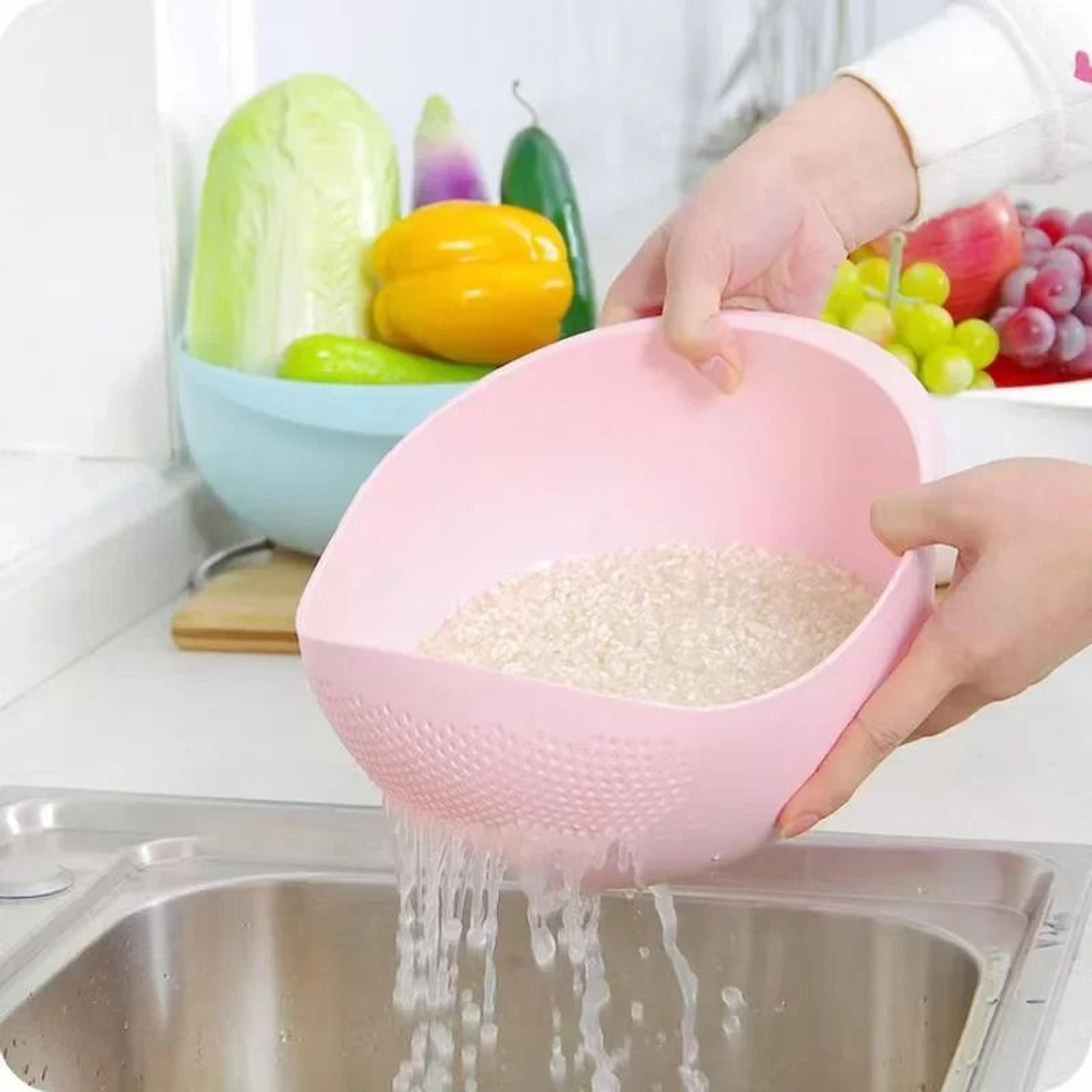 Rice Sieve Drainage Basket For Washing Rice Fruit And Vegetables 8