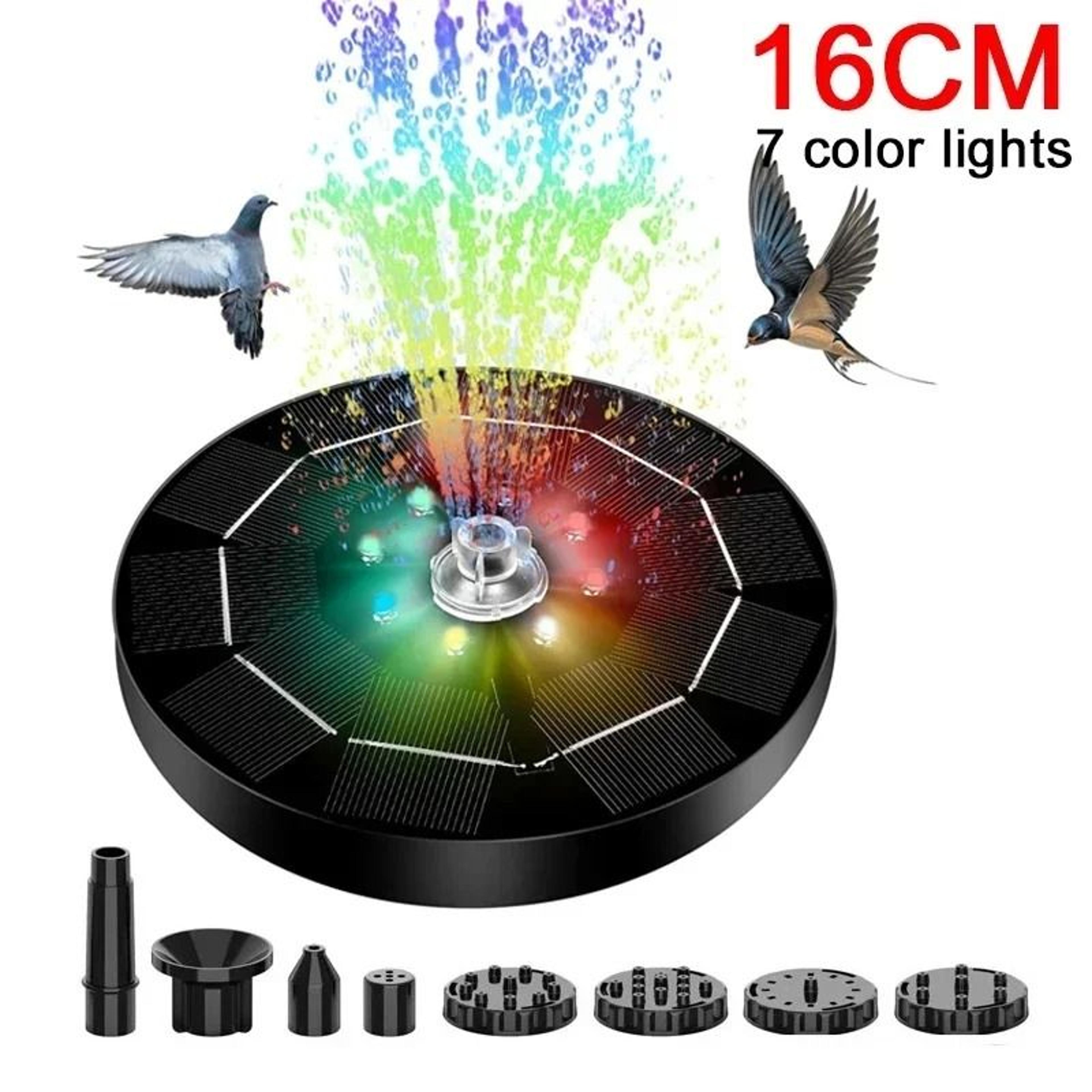 Solar LED Fountain Light With Color Changing Water Spray 7