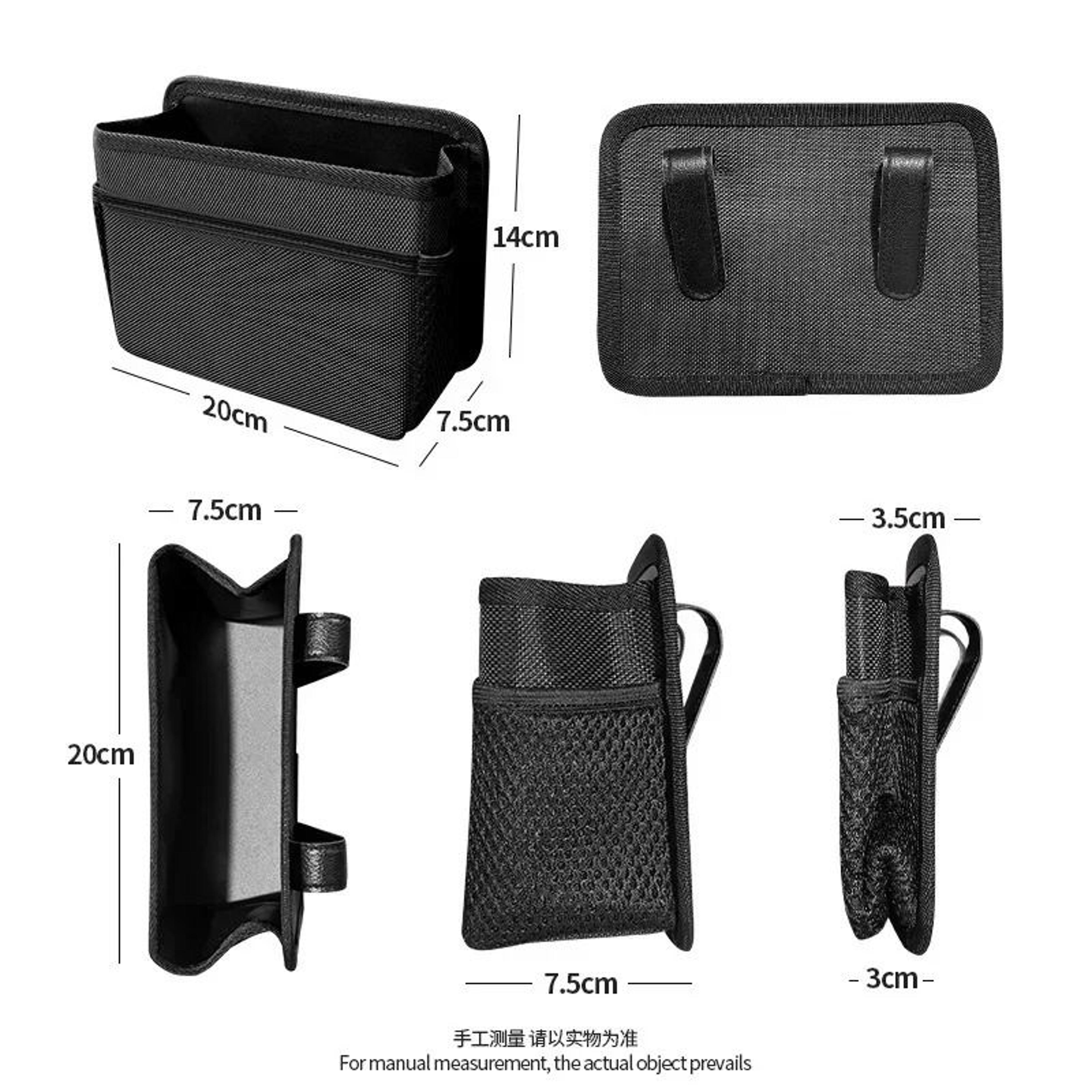 Car Seat Back Hanging Storage Bag With Compact Side Organizer 6