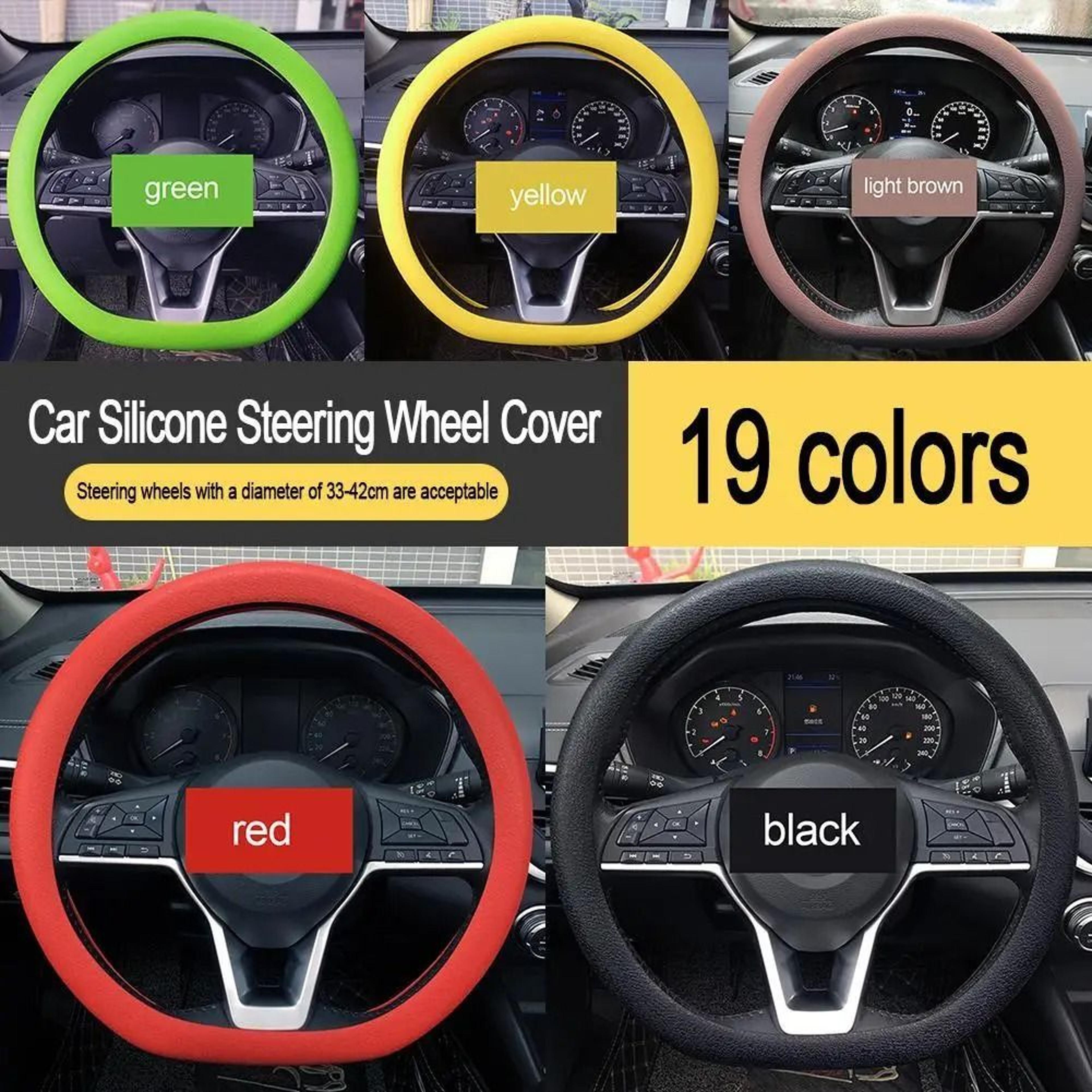 Universal Silicone Steering Wheel Cover With Soft Grip Texture 0